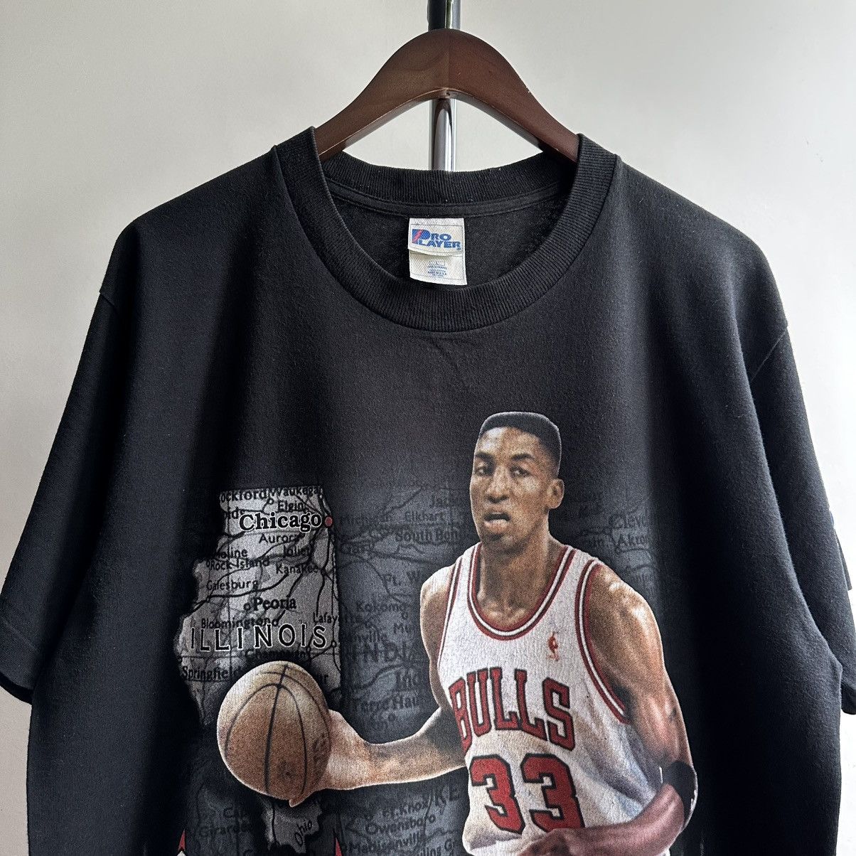 Pro Player Vintage 90s Scottie Pippen Chicago Bulls NBA Pro Player Tee Size US L / EU 52-54 / 3 - 2 Thumbnail