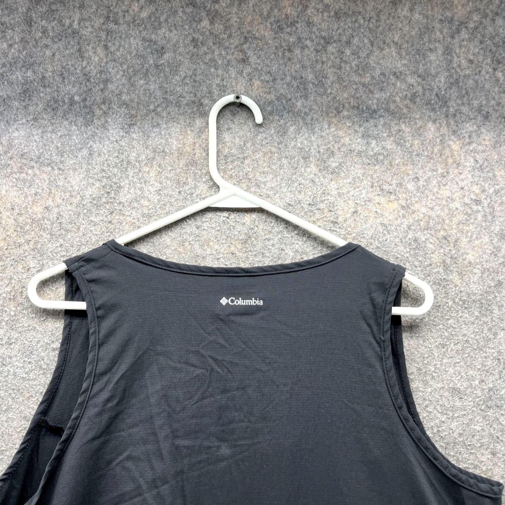 Vintage Columbia Shirt Dress Women 1X Black Sleeveless Round Neck Pullover Casual Polyester Knee Length - Plus Size Dress Size XL / US 12-14 / IT 48-50 - 2 Thumbnail