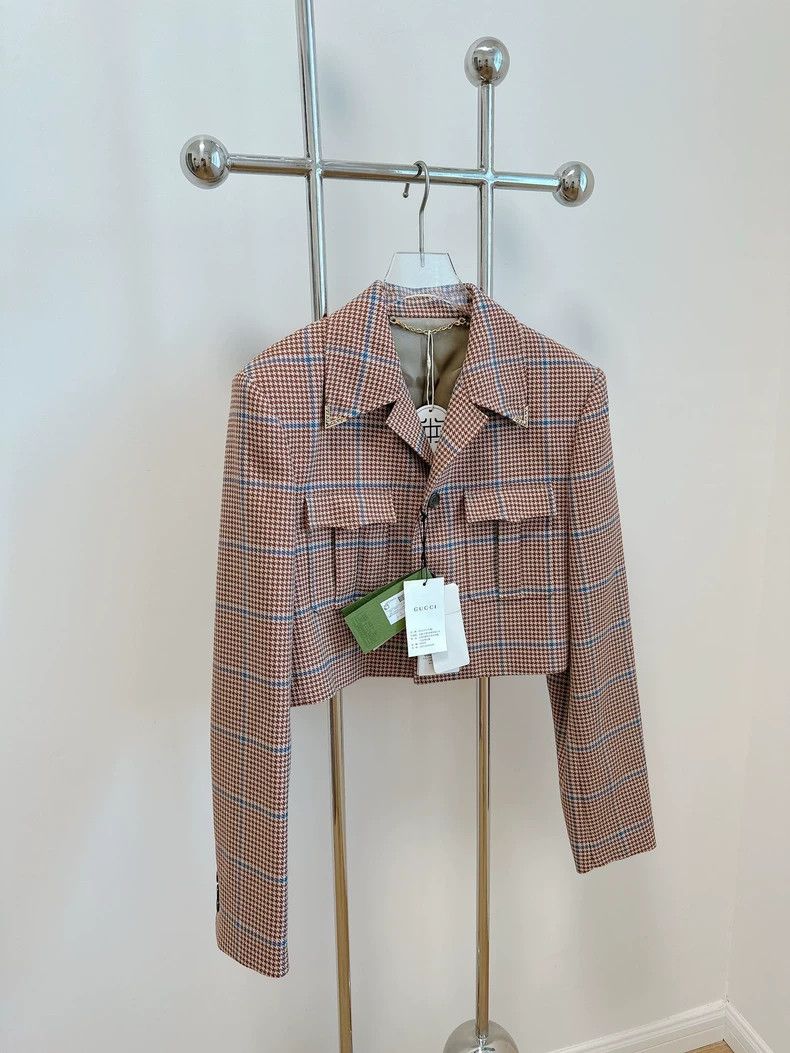 Gucci Gucci Thousand-bird checkered coat Size L / US 10 / IT 46 - 3 Thumbnail