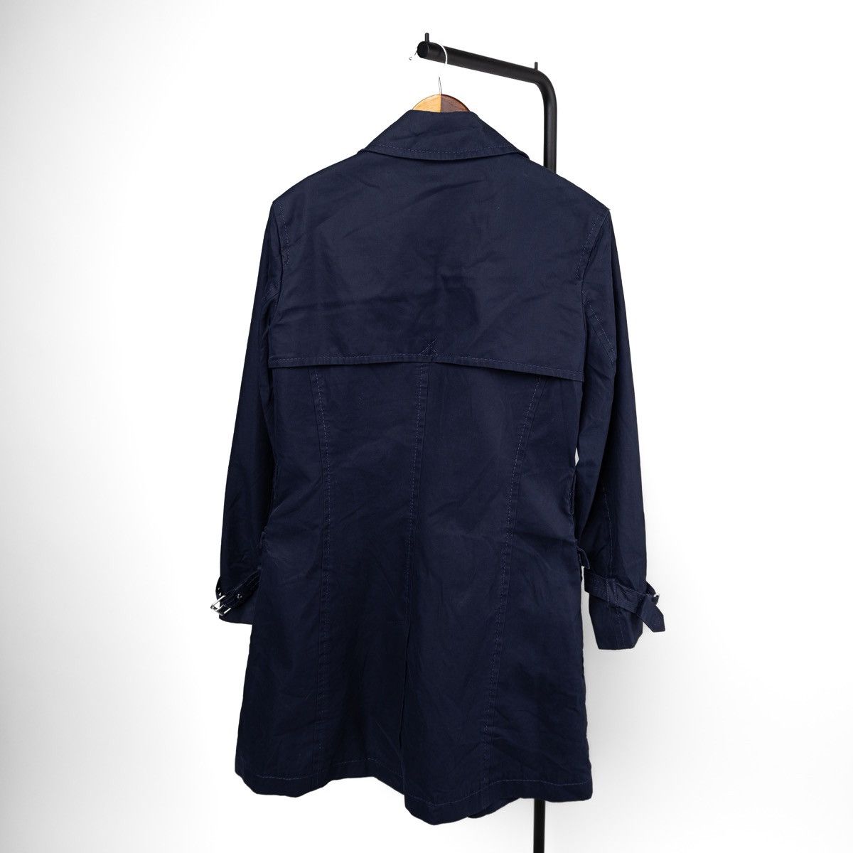Escada Sport Escada Womens Trench Coat Blue Classic Lightweight Jacket Size M / US 6-8 / IT 42-44 - 3 Thumbnail