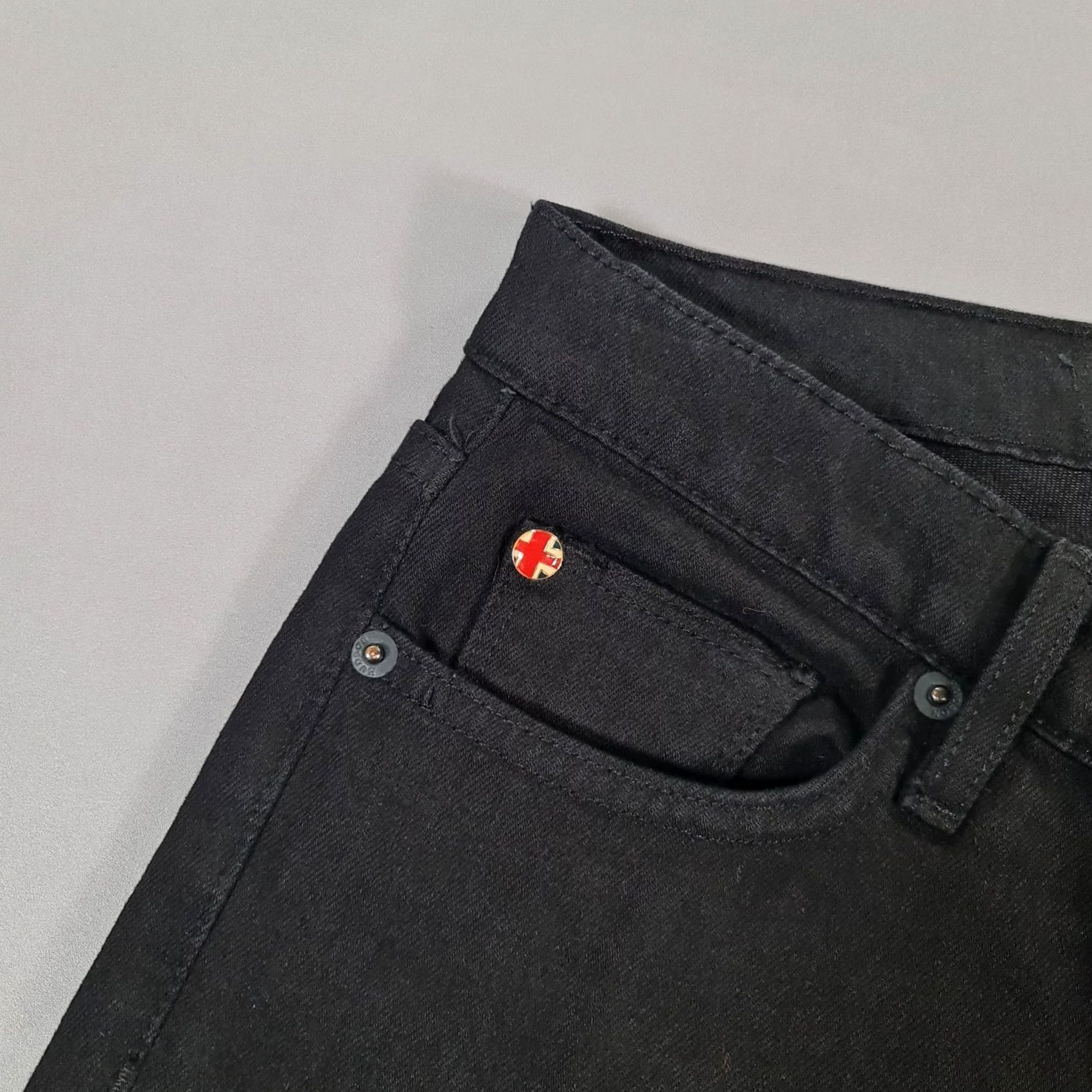 Hudson Hudson Womens Jeans Black W26 L32 Skinny Fit Low Rise Stretch Denim USA Jeans, 5-Pocket, Zip Fly, Slim, Regular Size 26" / US 2 / IT 38 - 3 Thumbnail