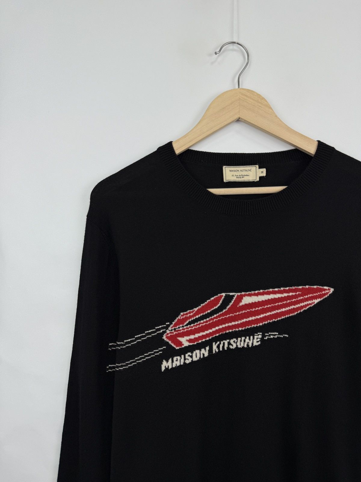 Maison Kitsune 🇫🇷 Maison Kitsune Paris Speedboat Wool Laine Sweaters Rare Size US M / EU 48-50 / 2 - 3 Thumbnail