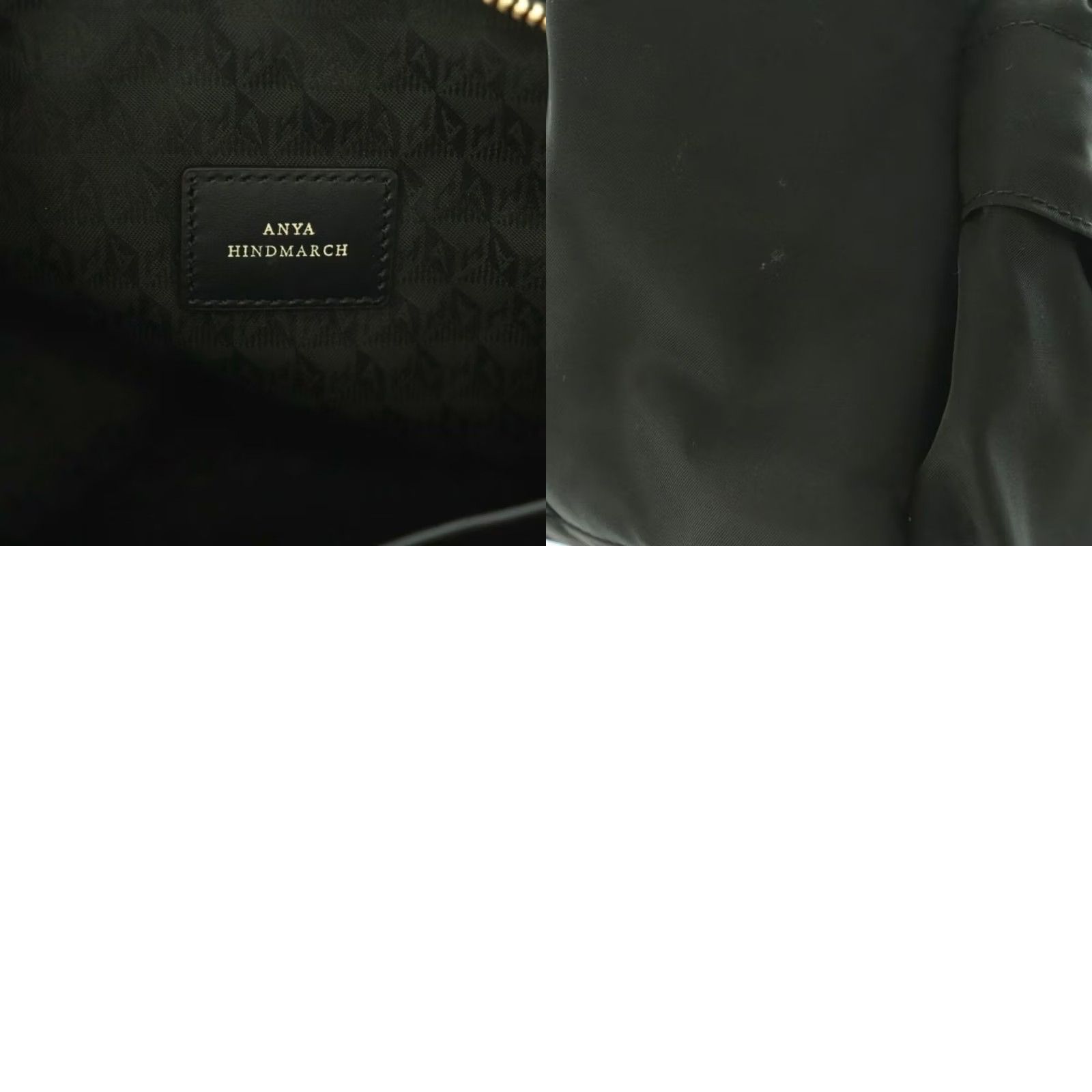 Anya Hindmarch ANYA HINDMARCH Eyes Nylon Tote Bag Handbag Black Womens Size ONE SIZE - 8 Thumbnail