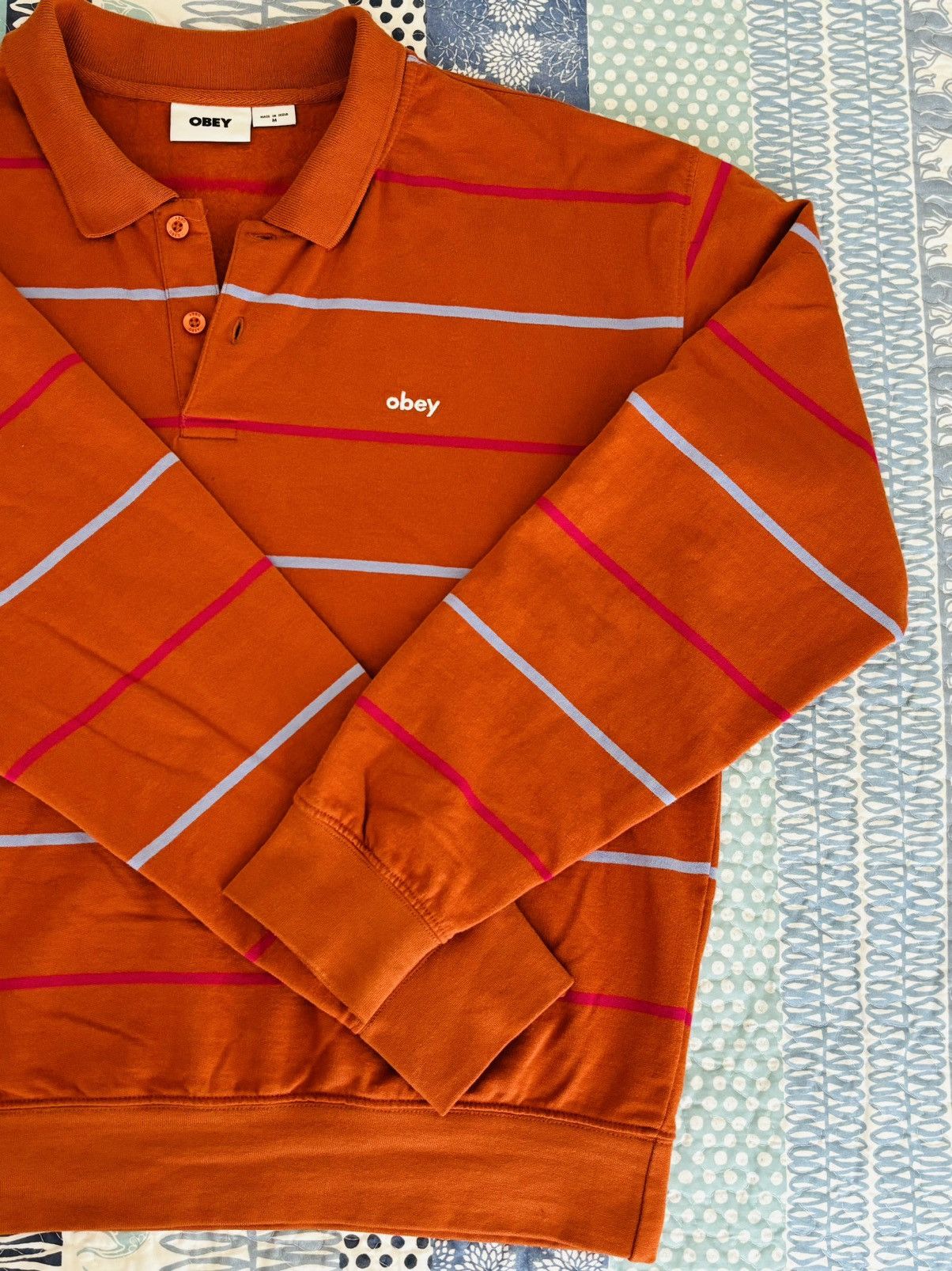 Obey Obey - Long Sleeves Polo Size US M / EU 48-50 / 2 - 2 Thumbnail