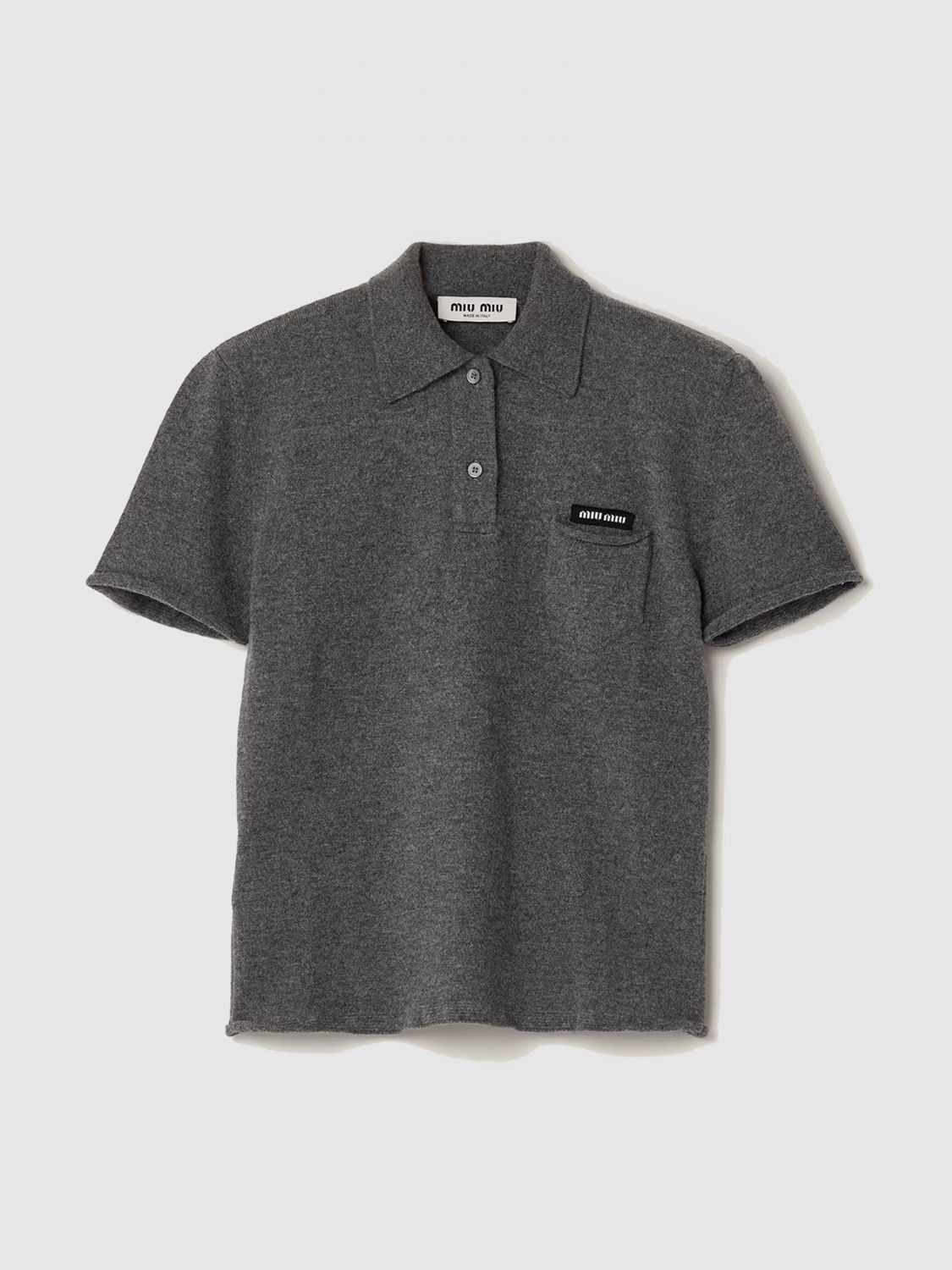 Miu Miu Miu Miu Polo Shirt Woman Grey Size M / US 6-8 / IT 42-44 - 1 Preview