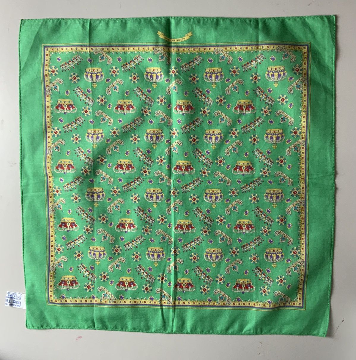 Vintage Huis Ten Bosch Monogram Italy Made Bandana Handkercheif Size ONE SIZE - 5 Thumbnail