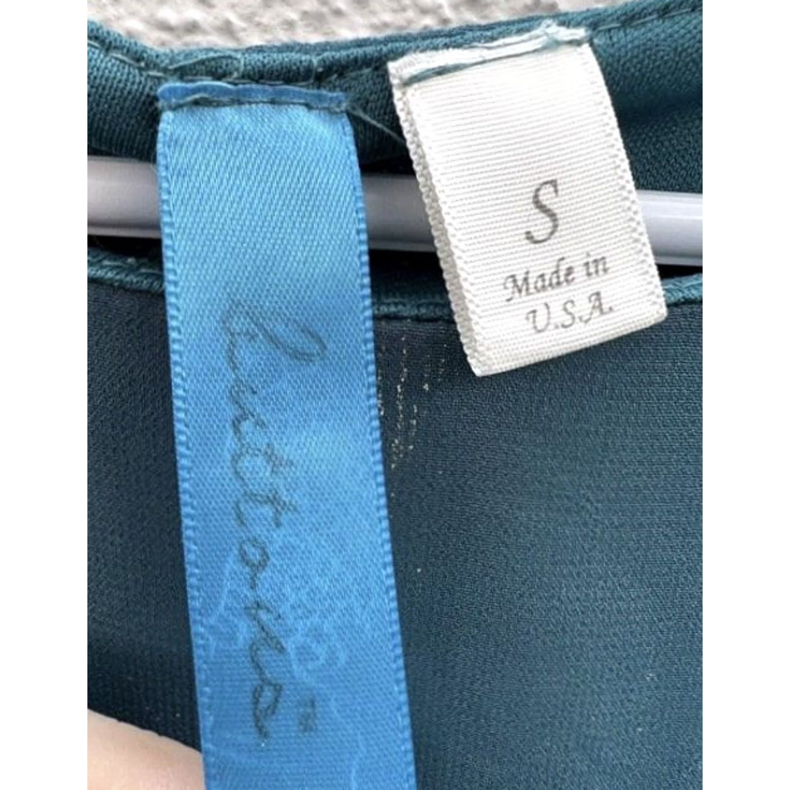 Vintage Teal and Gold Chevron Mini Dress, Womens Buttons Brand Size Small Size S / US 4 / IT 40 - 4 Thumbnail