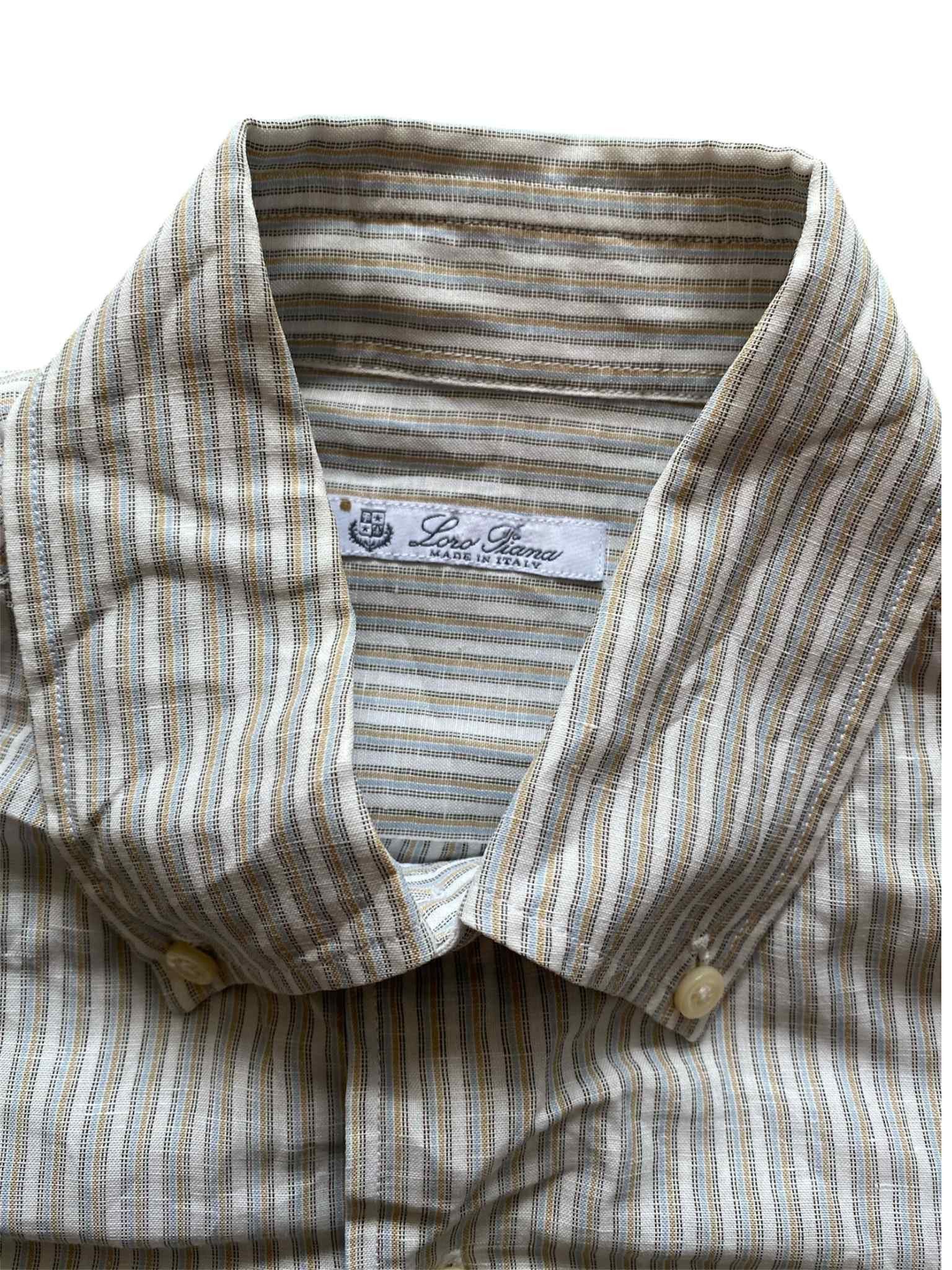 Loro Piana Loro Piana Button Up Striped Clean Official Cotton Shirt Size US M / EU 48-50 / 2 - 6 Thumbnail