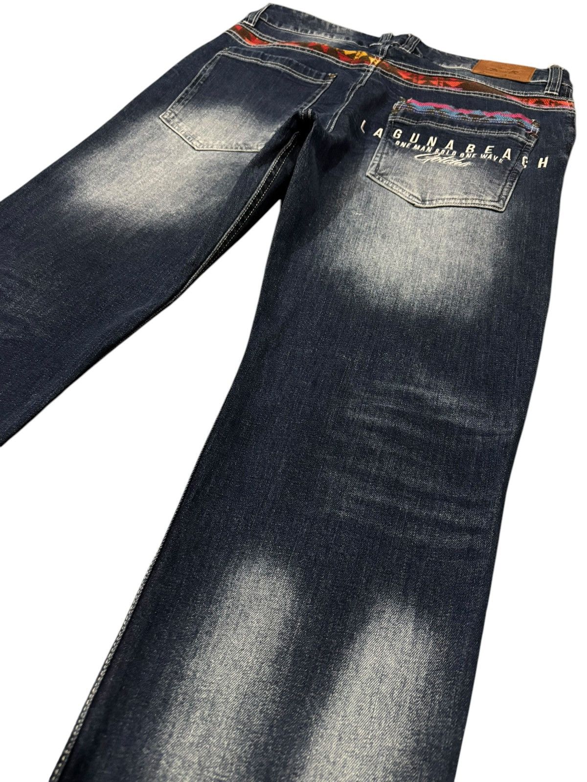 Gotcha × Seditionaries Y2k Vtg Gotcha Distressed Faded Patchwork Stretch Jeans Size US 35 - 5 Thumbnail