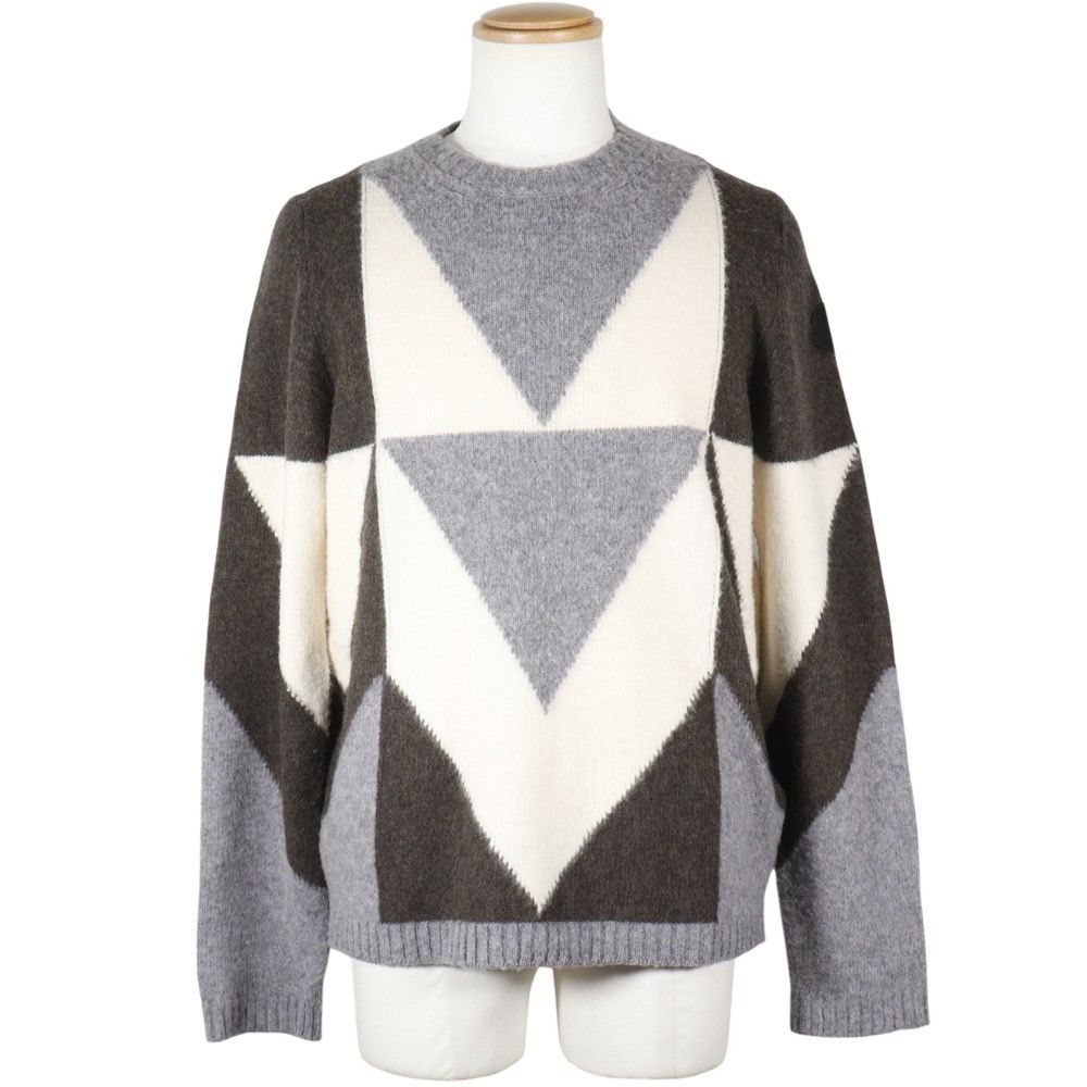 Moncler Moncler Moncler AGLIONE TRICOT GIROCOLLO Wool Sweater Textile Tops B20912009400 DUTY FREE for USA Size ONE SIZE - 1 Thumbnail