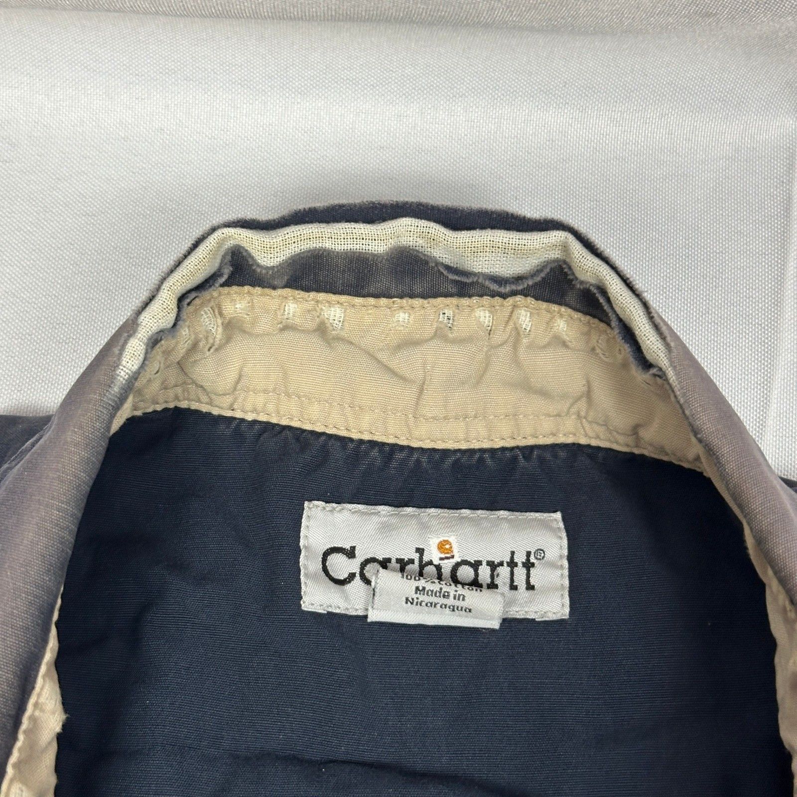 Carhartt Vintage Carhartt Men's L Tall Work Shirt Button Up Navy Size US L / EU 52-54 / 3 - 4 Thumbnail
