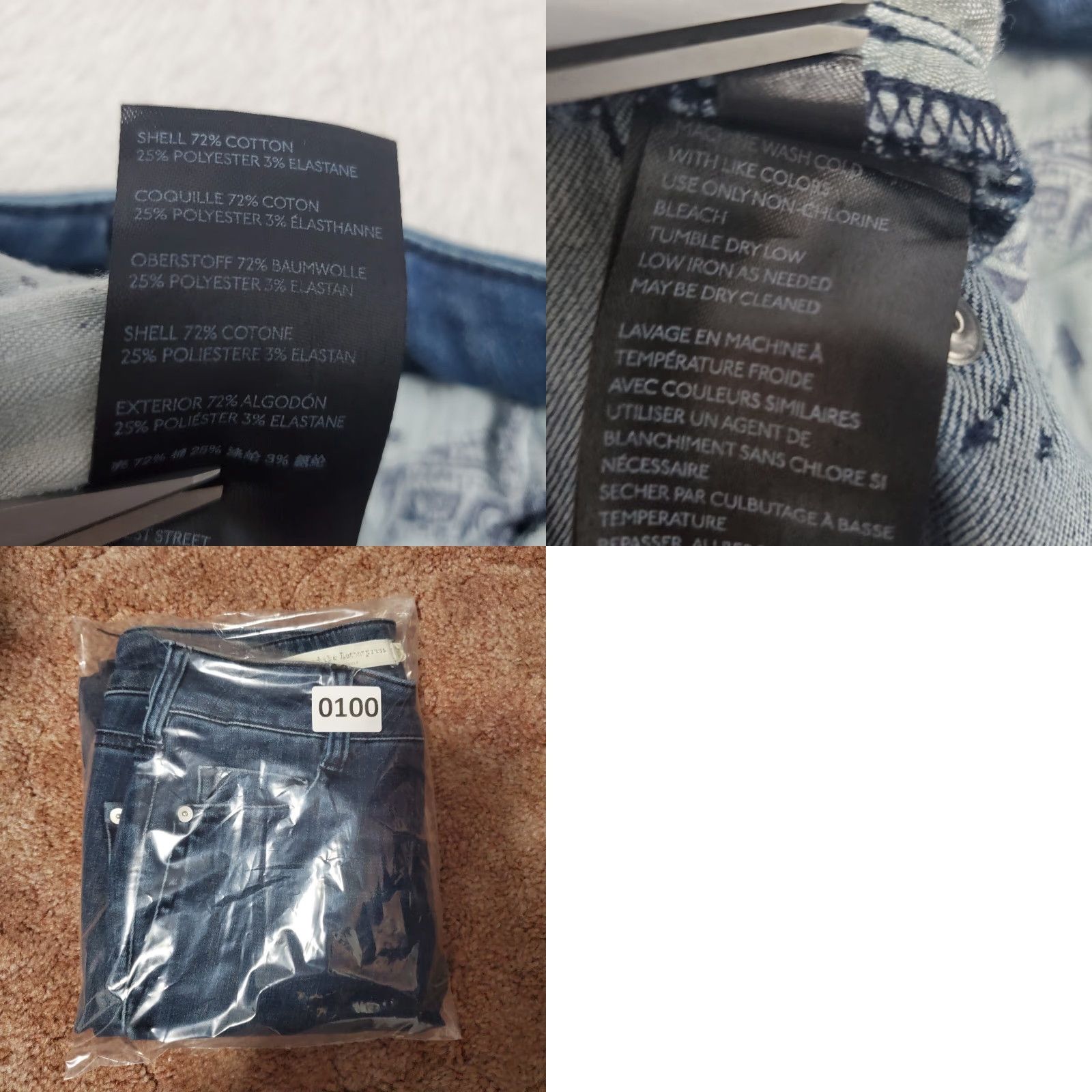 Vintage Pilcro and the Letterpress Jeans Women 25 Blue High Rise Denim Legging Stretch Skinny Slim 5-Pocket Size 42" / US 20 - 9 Thumbnail