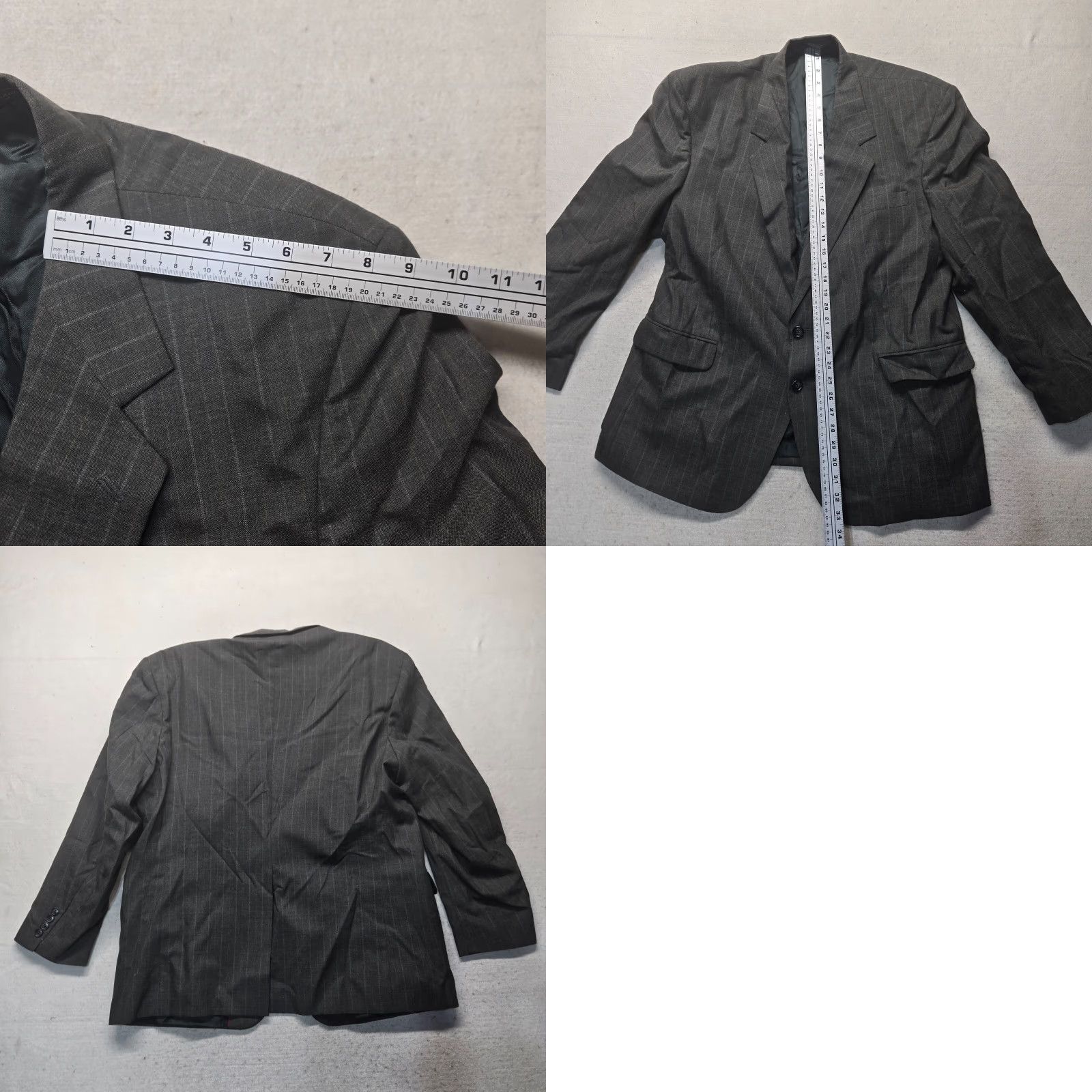 Vintage Kilburne and Finch Blazer Jacket Coat Black 2 Button Adult Men's Size 46R Size 46R - 8 Thumbnail