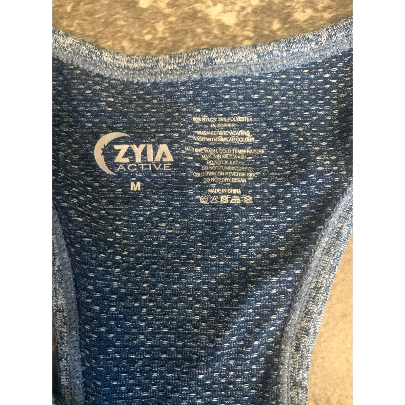 Vintage NWT ZYIA ACTIVE Large Blue Workout Racerback Tank Top - Womens Size L / US 10 / IT 46 - 3 Thumbnail