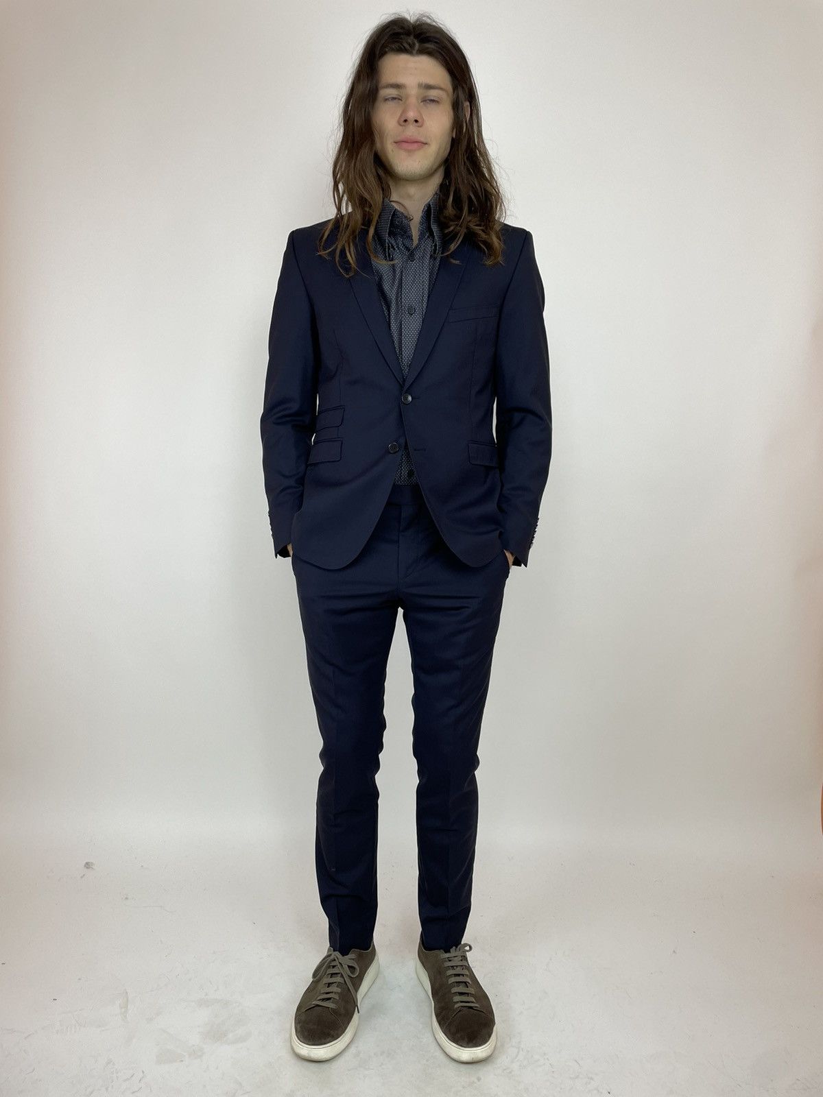 Strellson Strellson Black Wool Suit Extra Slim size 44 - Small Size 44S - 9 Thumbnail