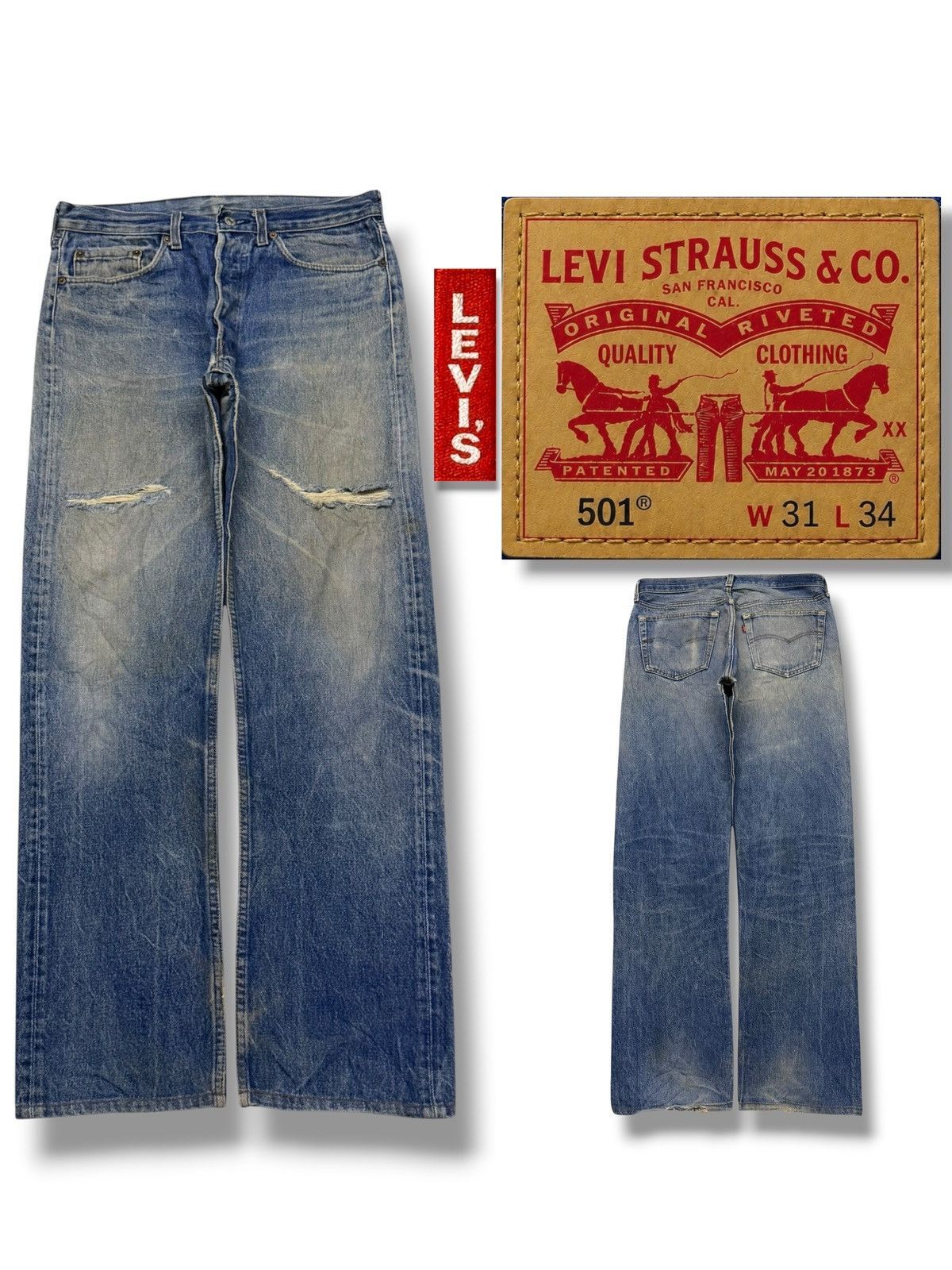 Levi's Vintage Levi’s 501 Made In USA Denim Jeans | Straight Fit 31 Size US 31 - 1 Thumbnail