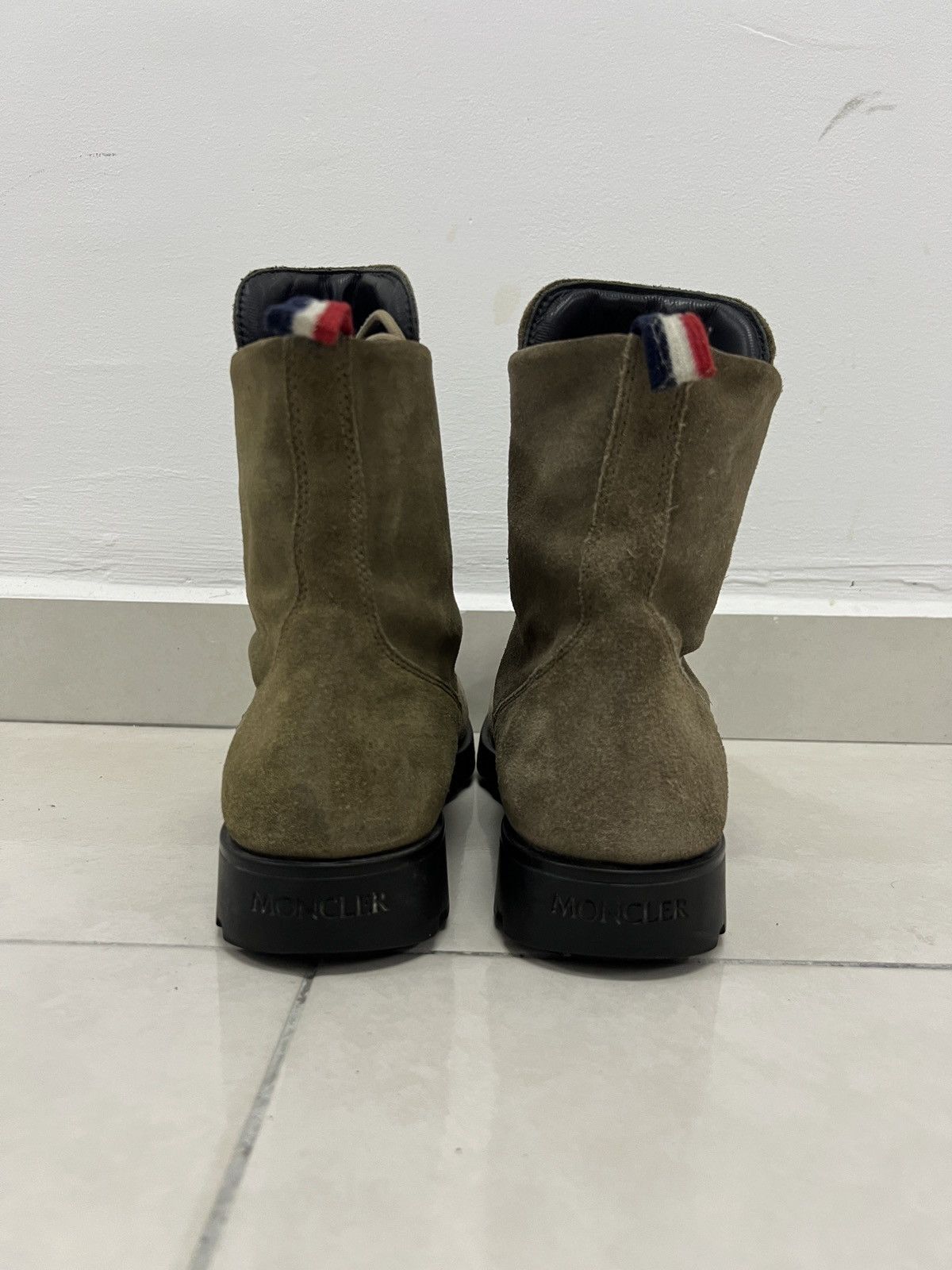 Moncler Moncler Combat Boots in Olive Green Suede Size US 9 / EU 42 - 3 Thumbnail