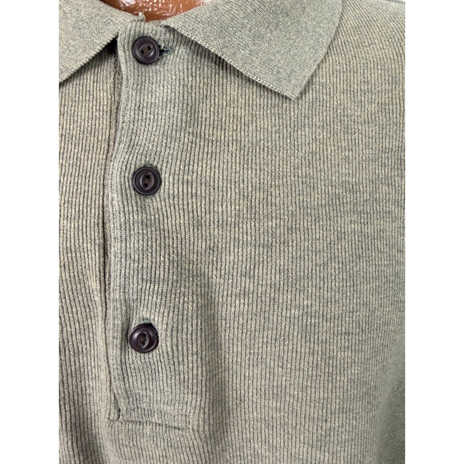 Vintage VINTAGE Natural Issue Polo Shirt Men XL Oversized Heavyweight Beige 90s Hipster Preppy Sports 90s Mens XL Beige Polo Shirt Size US XL / EU 56 / 4 - 4 Thumbnail