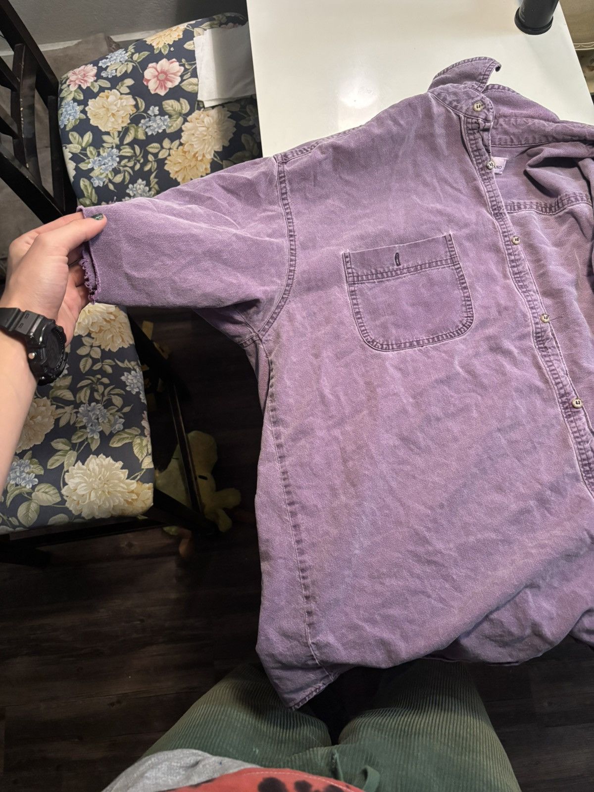 Guess Guess Purple Cut-off Tee Size US XL / EU 56 / 4 - 1 Thumbnail