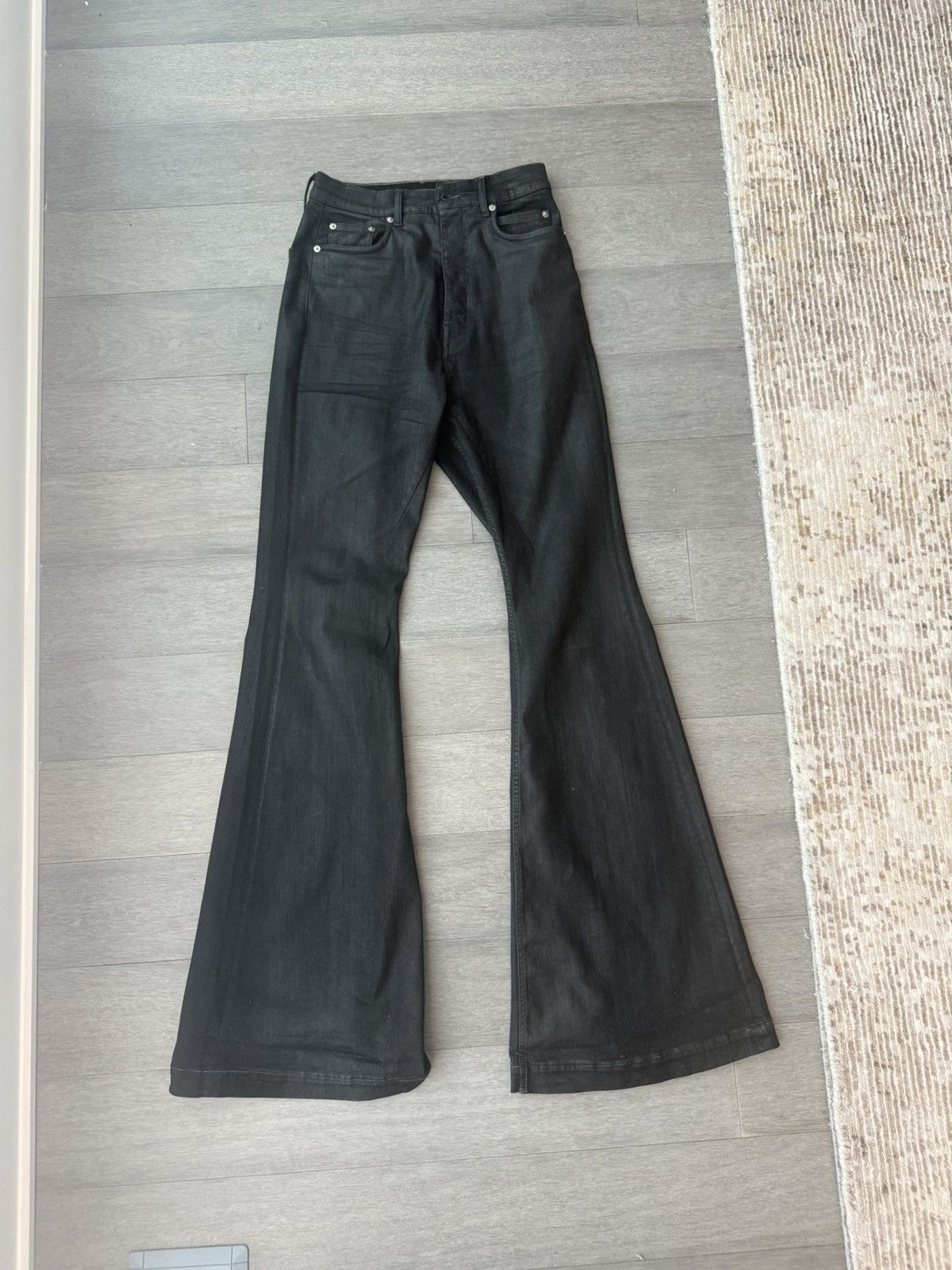 Rick Owens × Rick Owens Drkshdw Rick Owens Lightly Waxed Bootcut 