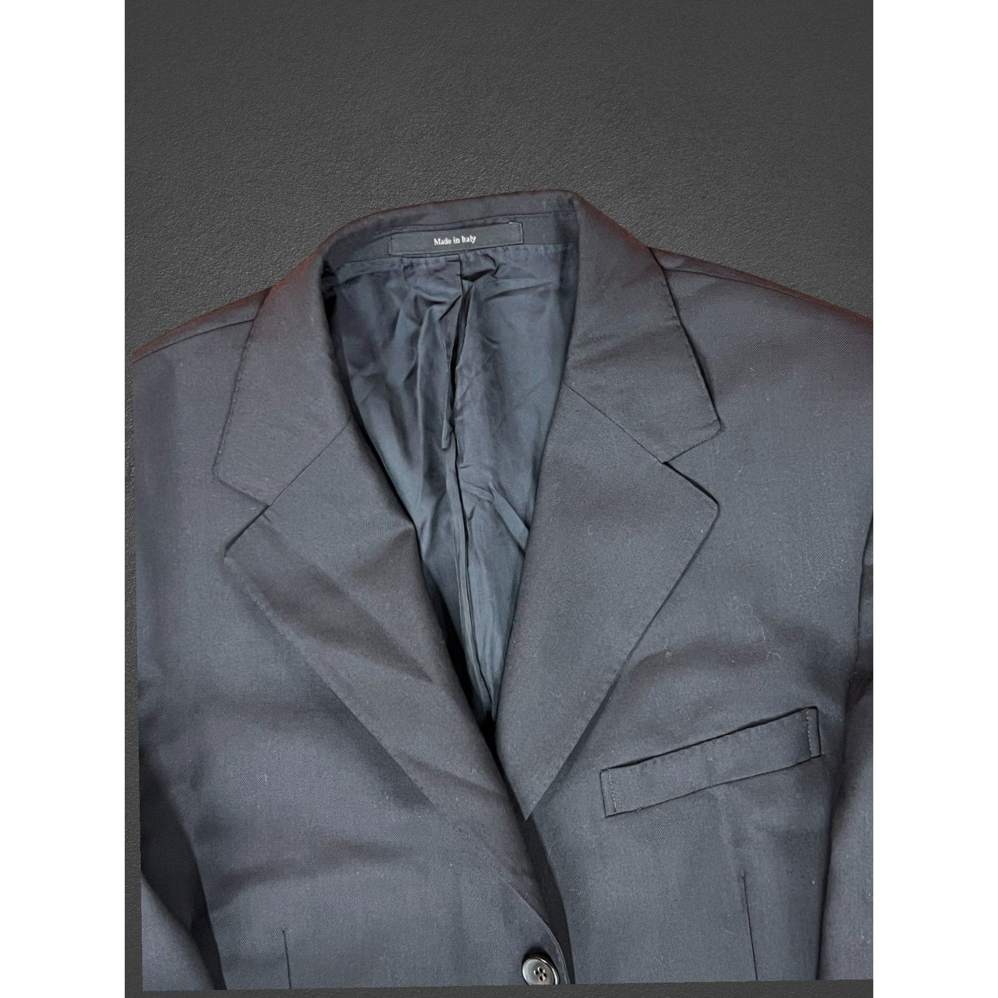 Gucci Gucci Mens Black Two-Button Blazer Jacket Made In Italy Size Size 50R - 3 Thumbnail