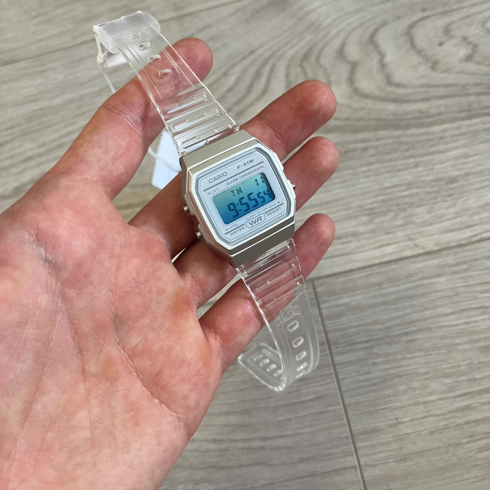 Casio Casio F-91W "Glacier Dive" Blue & Clear Digital Watch Size ONE SIZE - 2 Thumbnail