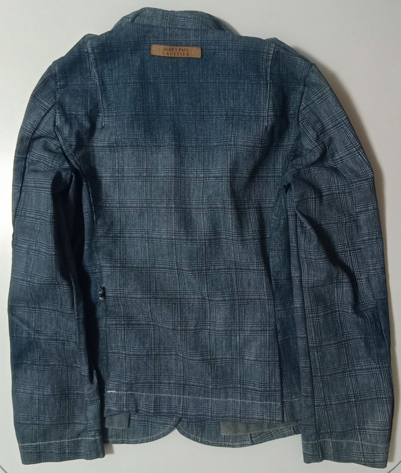 Jean Paul Gaultier Blue denim jacket with tartan print Size L / US 10 / IT 46 - 25 Thumbnail
