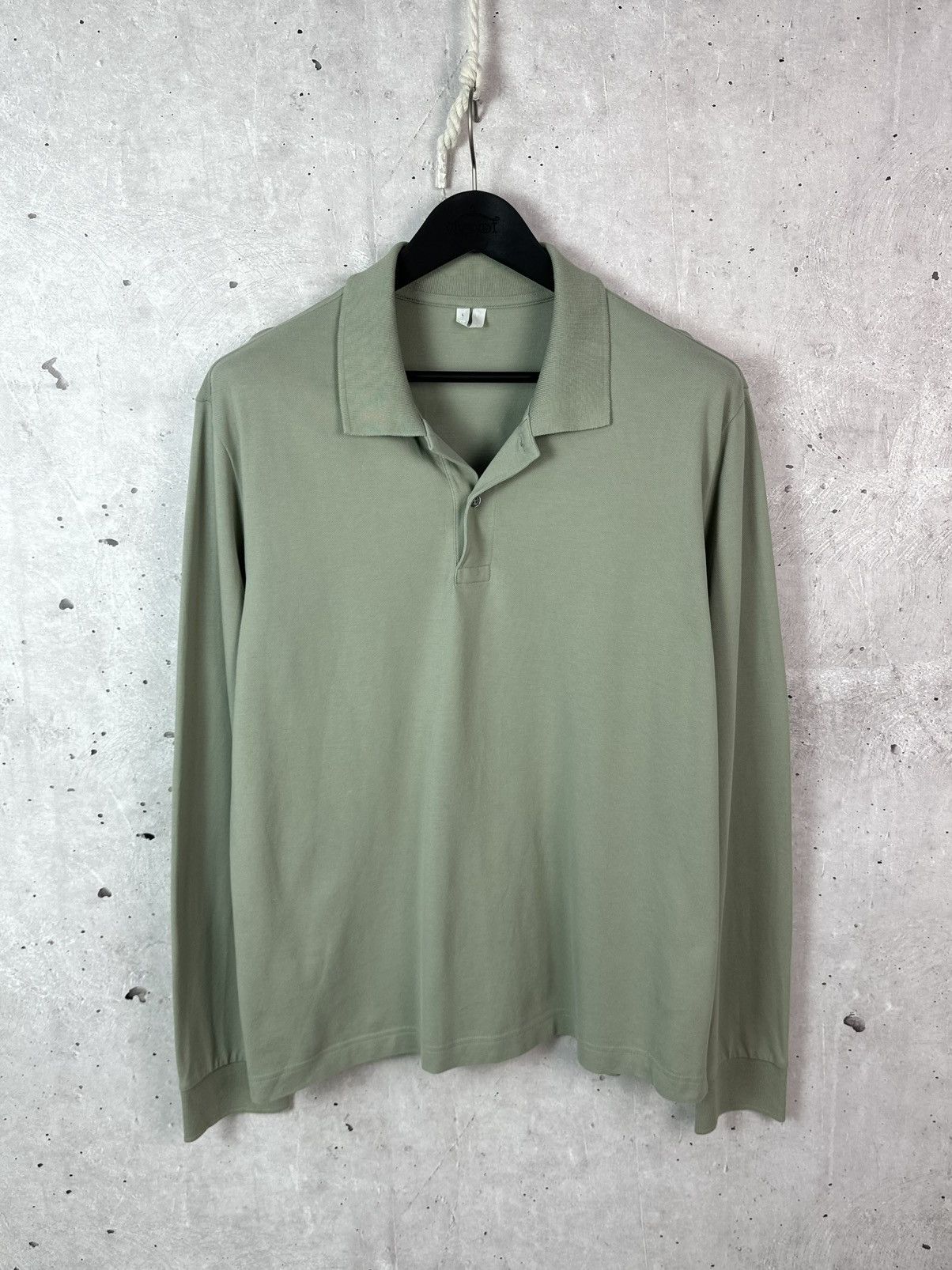 Arket Arket Light Green Cotton Long Sleeve Men’s Polo Size US L / EU 52-54 / 3 - 1 Thumbnail