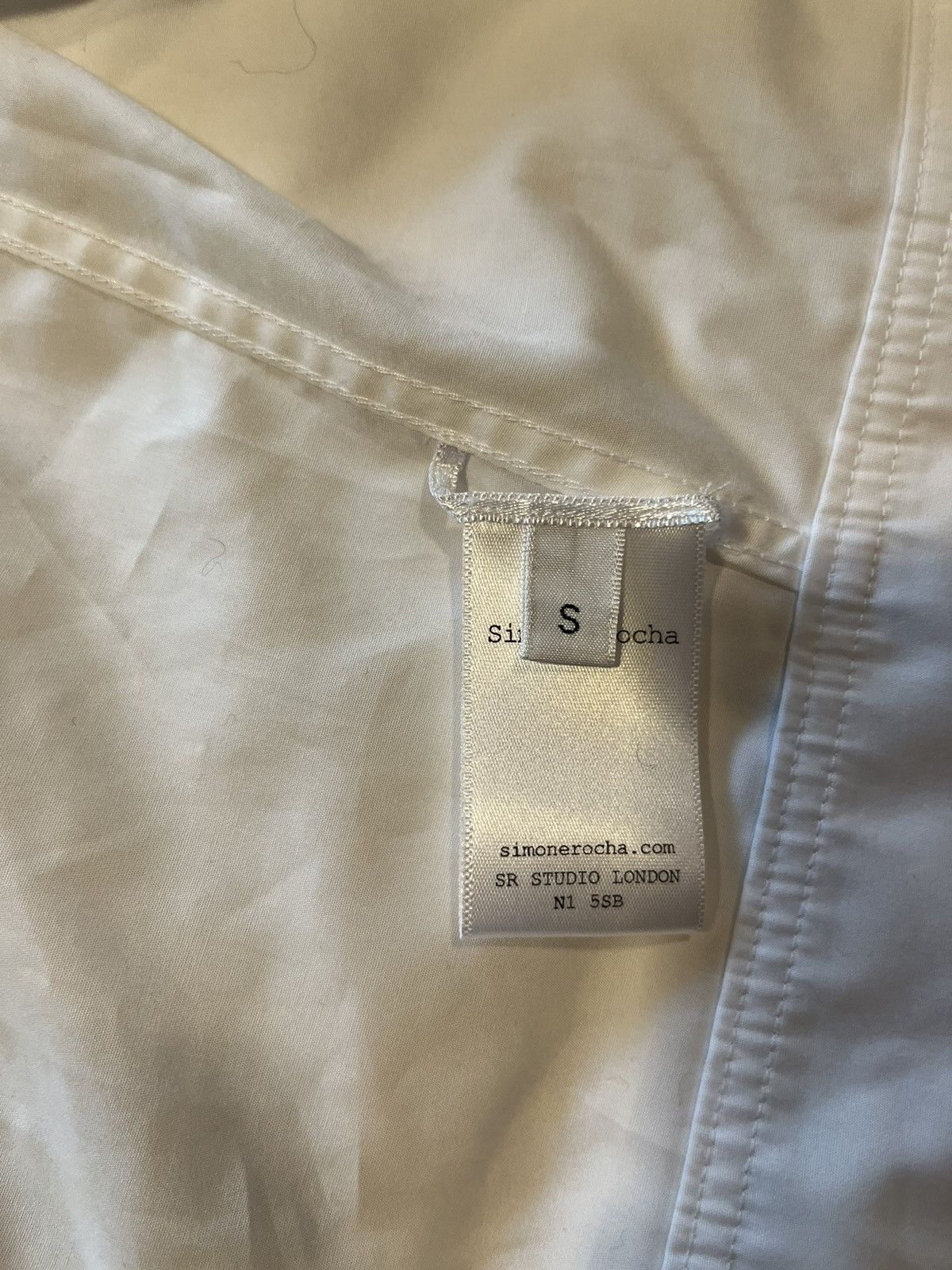 Simone Rocha Simone Rocha white short-sleeves pearls details shirt. Size US S / EU 44-46 / 1 - 5 Thumbnail