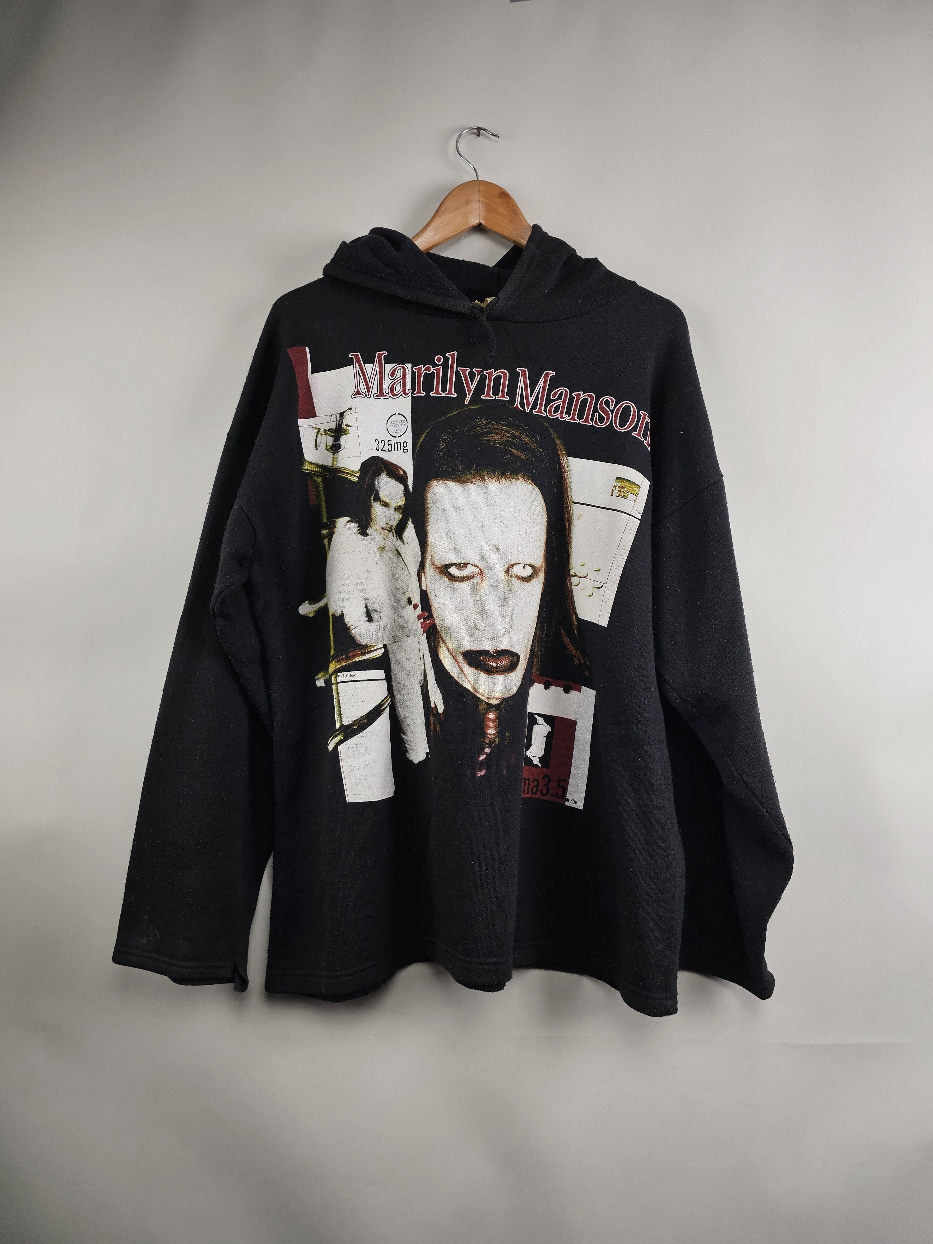 image of Band Tees x Marilyn Manson 1998 Marilyn Manson Mechanical Animals 90's Hoodie XL in Black, Men's