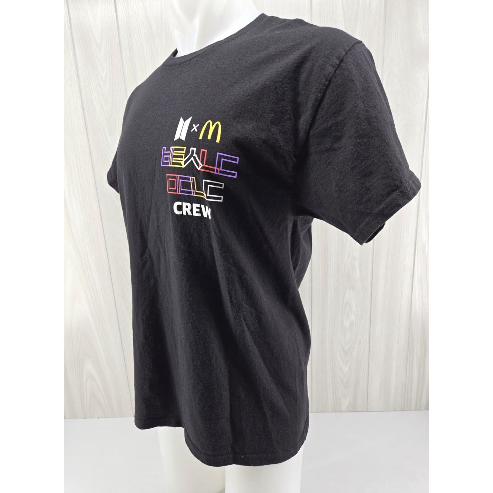 Hanes BTS x McDonalds Crew Logo T-Shirt Men's Large Cotton Hanes Black Short Sleeve Crew Neck Size US L / EU 52-54 / 3 - 3 Thumbnail