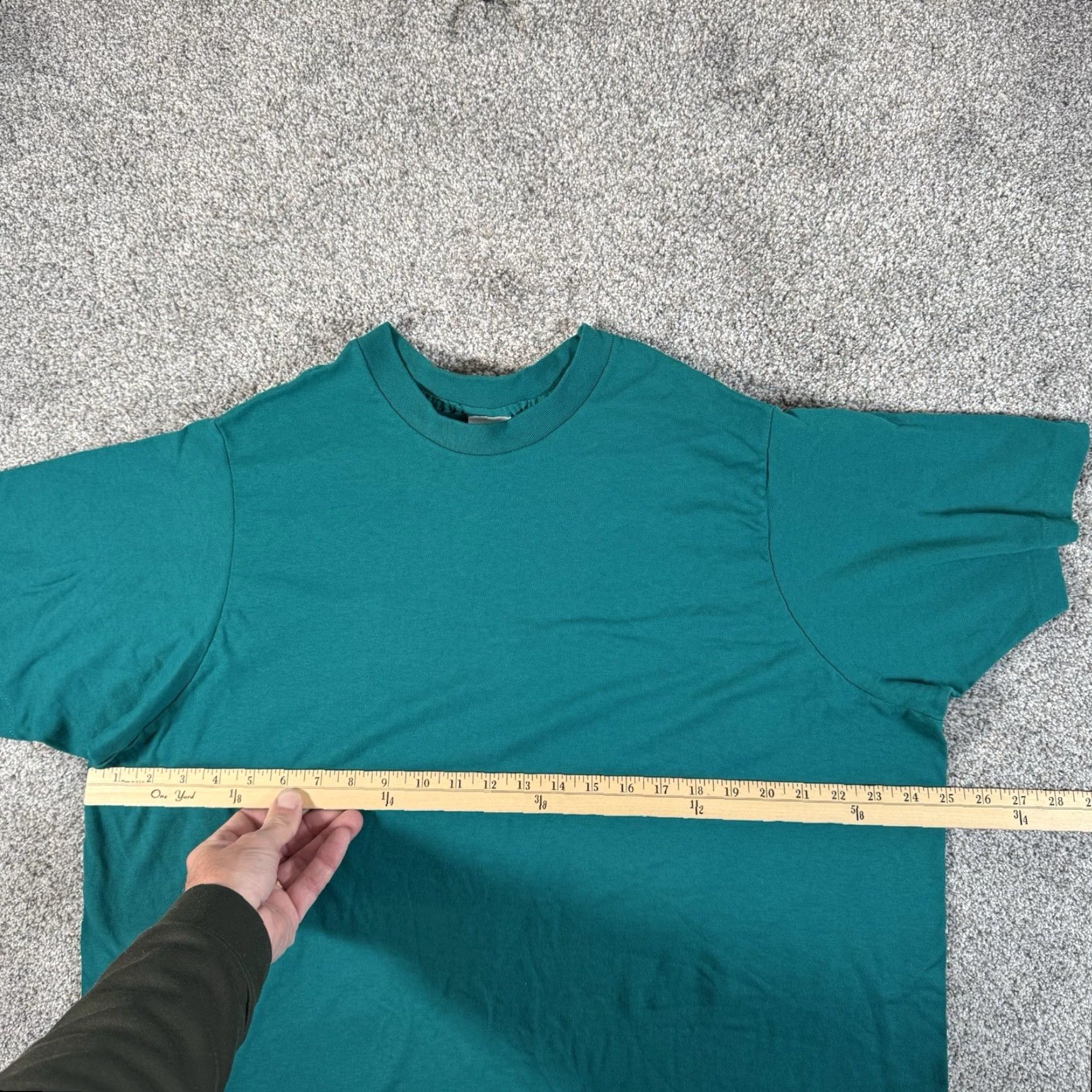 Etro VINTAGE Emerald Green 80s Single Stitch Shirt Sz 1X Boxy Tee Casual Womens T-Shirt Retro Green 1X Size XL / US 12-14 / IT 48-50 - 3 Thumbnail