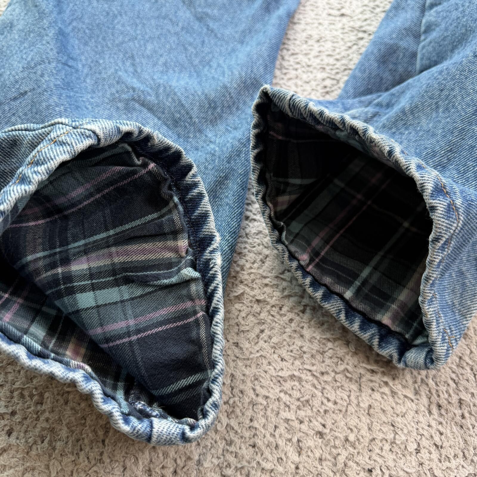 L.L. Bean Vintage LL Bean Plaid Lined Relaxed Fit Jeans Womens 10 P Size 32" / US 10 / IT 46 - 7 Thumbnail