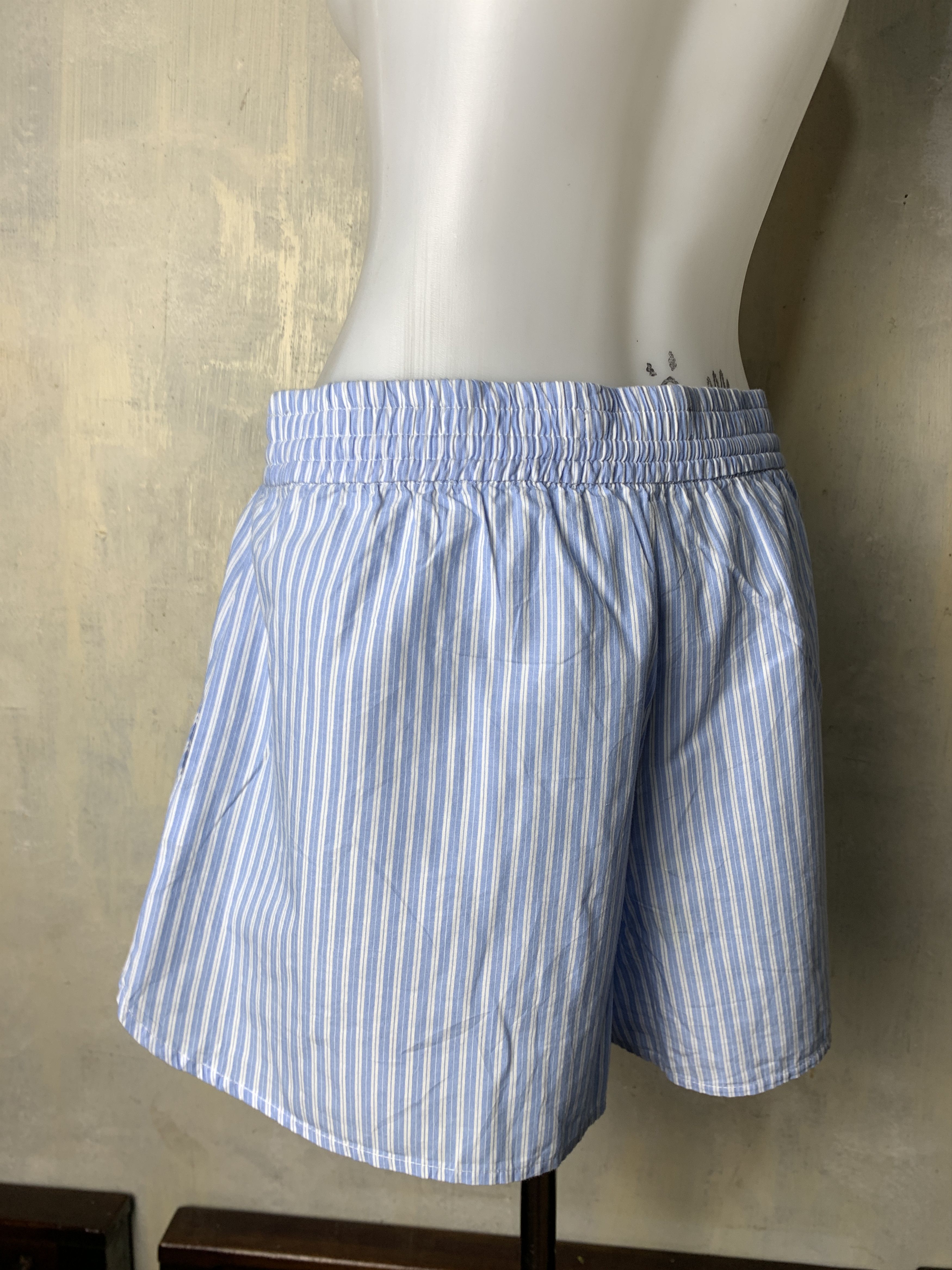 Zara Zara Blue Stripes Undies Style Shorts (M) Size 30" / US 8 / IT 44 - 4 Thumbnail