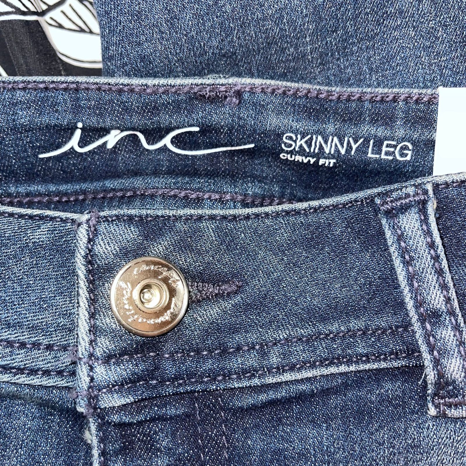 I.N.C INC Skinny Leg Curvy Fit Skinny Leg Embellished Jeans Size 6 Size 28" / US 6 / IT 42 - 6 Thumbnail