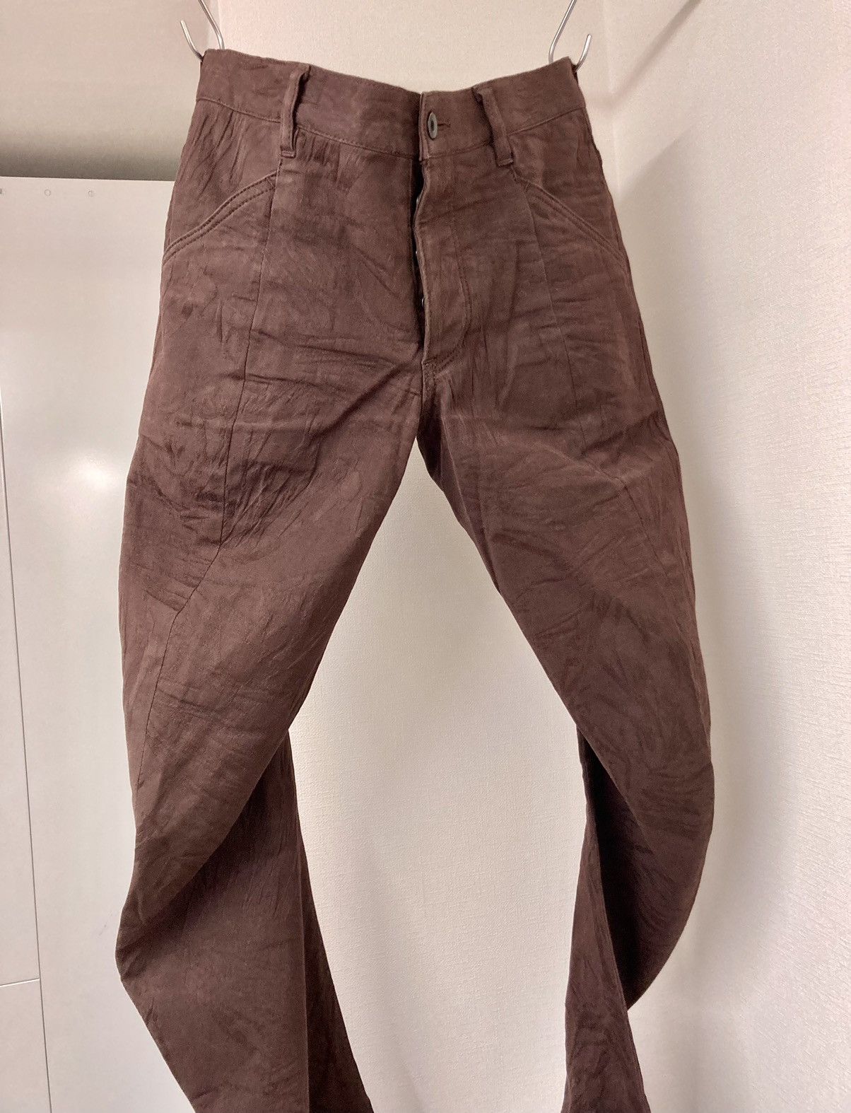 Kazuyuki Kumagai Attachment KAZUYUKI KUMAGAI ATTACHMENT Jtype Curved woven stretch pants Size US 30 / EU 46 - 5 Thumbnail