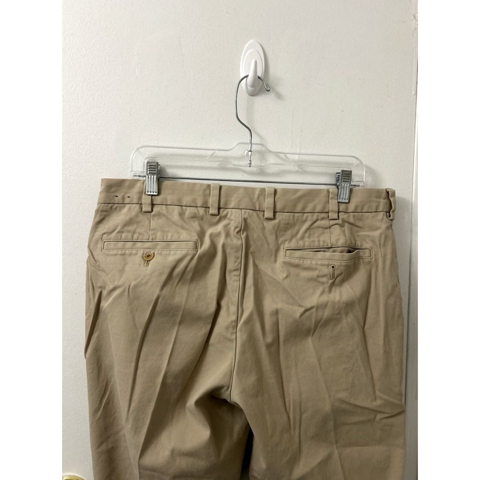 Brooks Brothers Brooks Brothers Milano Pants Mens 35x30 Chino Khaki Supima Cotton Blend Beige Straight Flat Front Size US 35 - 7 Thumbnail