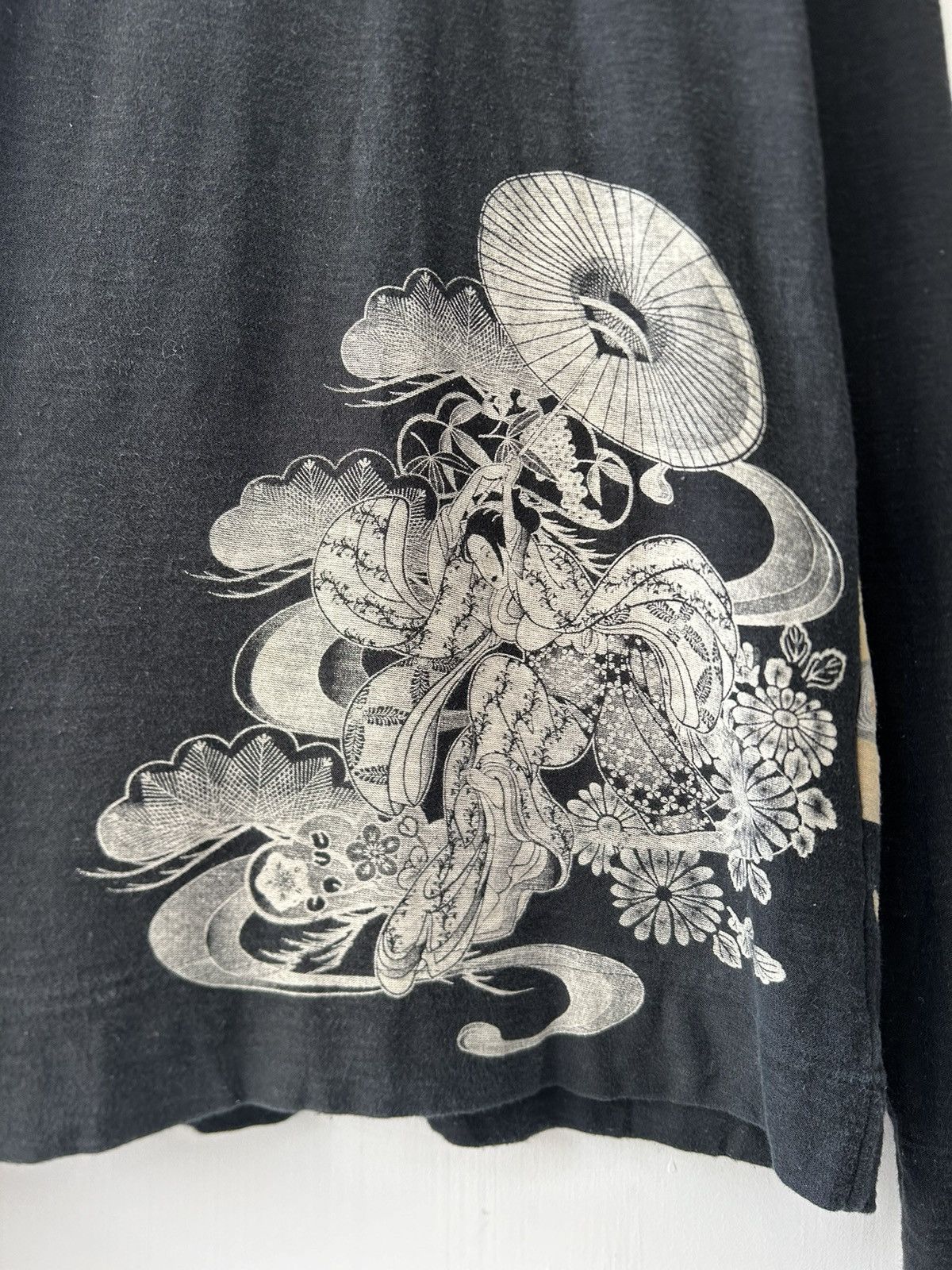 Karakuri Tamashii Vintage Karakuri Tamashi ‘Geisha’ Embroidery Sukajan Tee Size US L / EU 52-54 / 3 - 3 Thumbnail