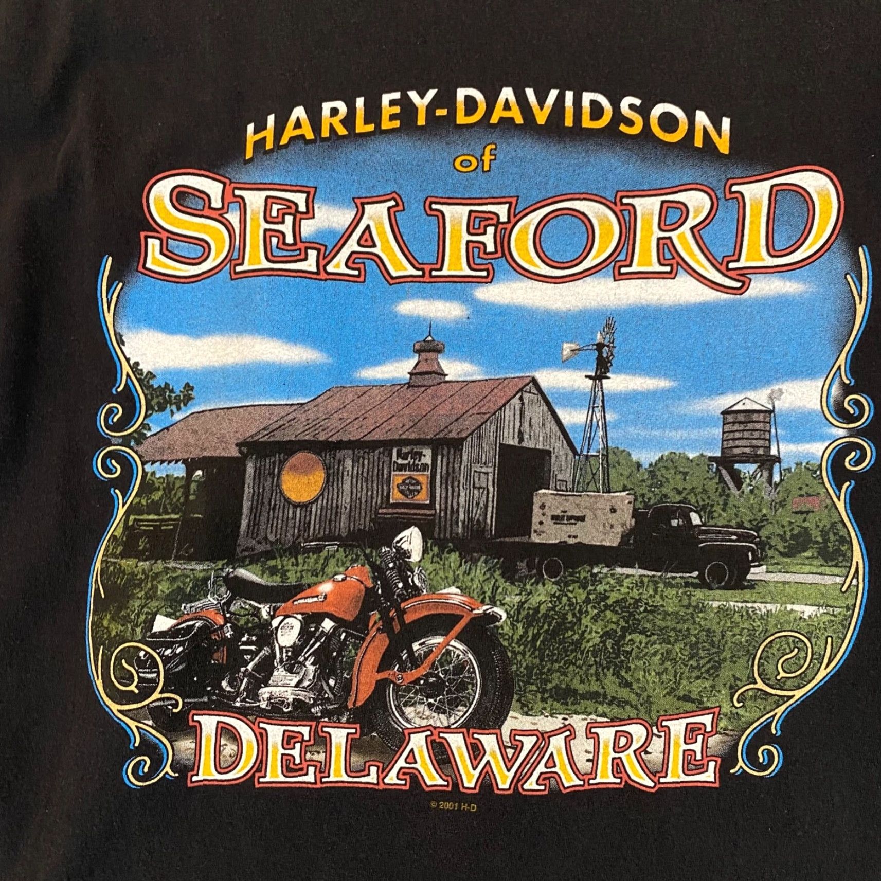 Harley Davidson Harley Davidson Shirt Mens 2XL Black Hawg Wild Motorcycle Tee S/S Seaford DE Size US XXL / EU 58 / 5 - 7 Thumbnail