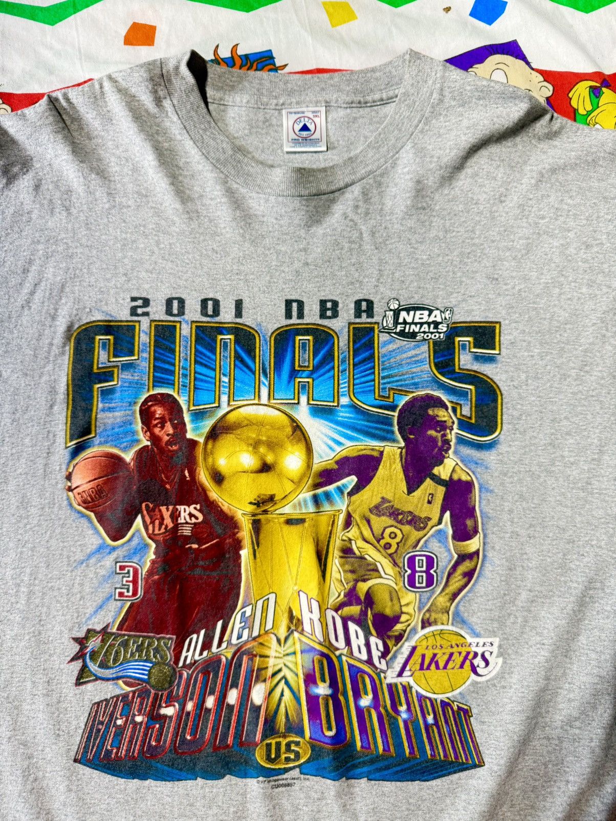 Delta Vintage 2001 NBA Finals Kobe Bryant Iverson 3XL T-Shirt Size US XXL / EU 58 / 5 - 3 Thumbnail