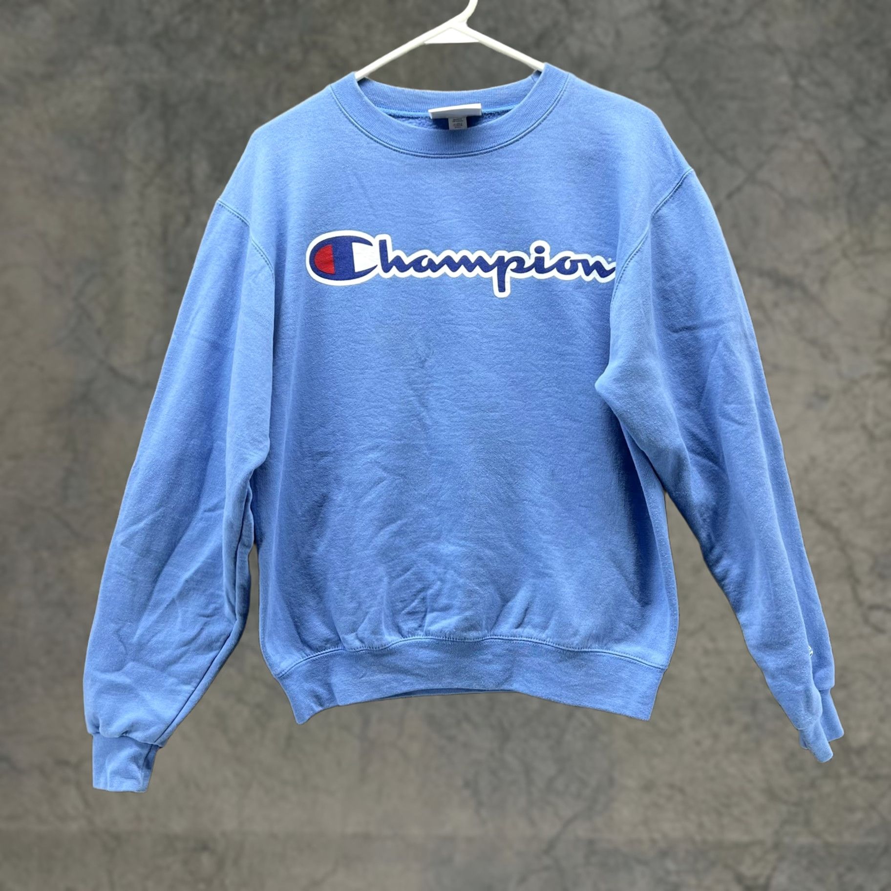 Champion Champion Sweatshirt Mens Small Blue Big Logo Crewneck Pullover Fleece Size US S / EU 44-46 / 1 - 1 Thumbnail