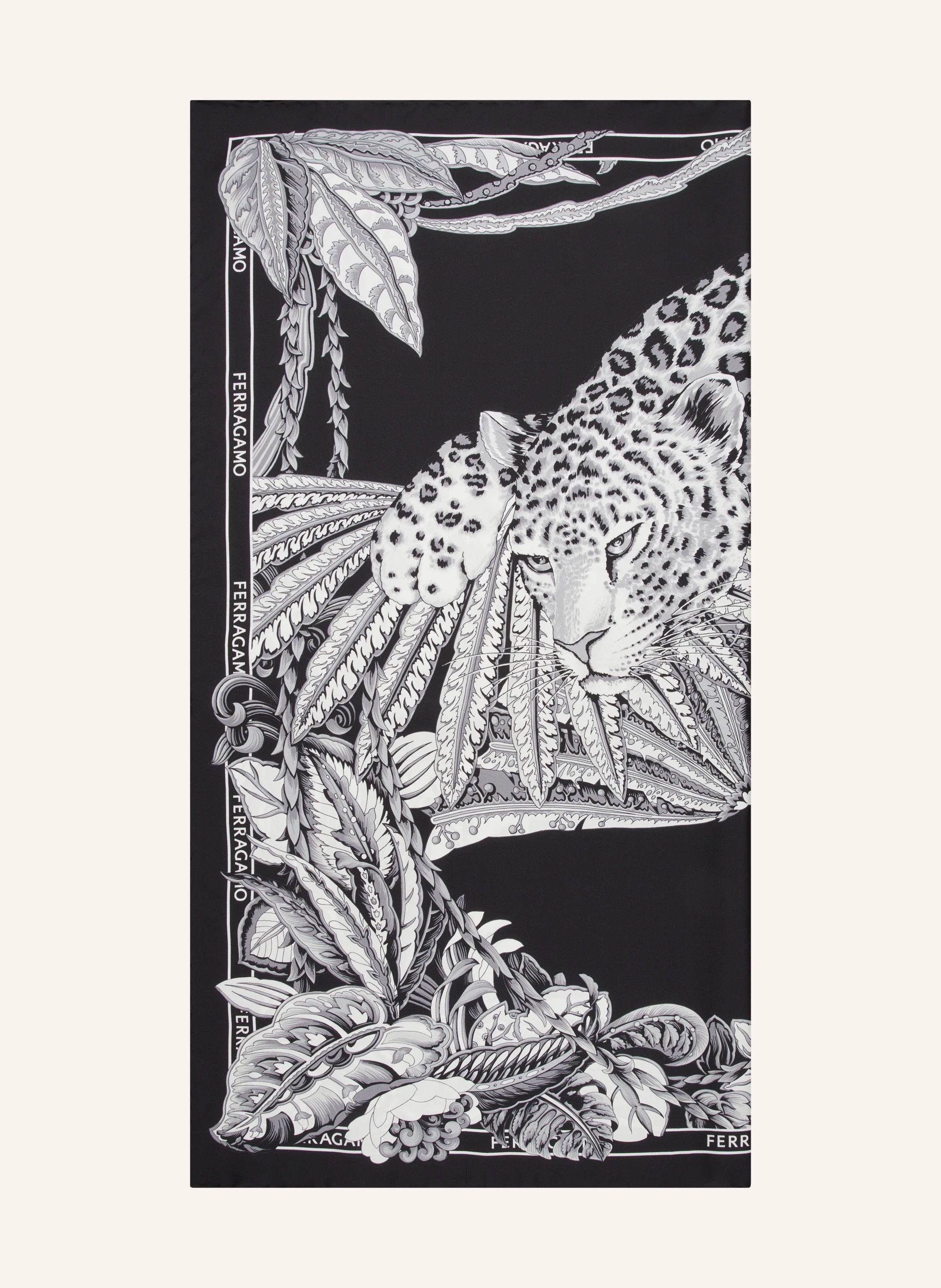 Salvatore Ferragamo o1s1rm0924 Size: OS / Scarf in Black/White Size ONE SIZE - 1 Thumbnail