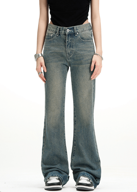 Japanese Brand × Jean American retro washed distressed mid-high waist jeans Size US 32 / EU 48 - 1 Thumbnail