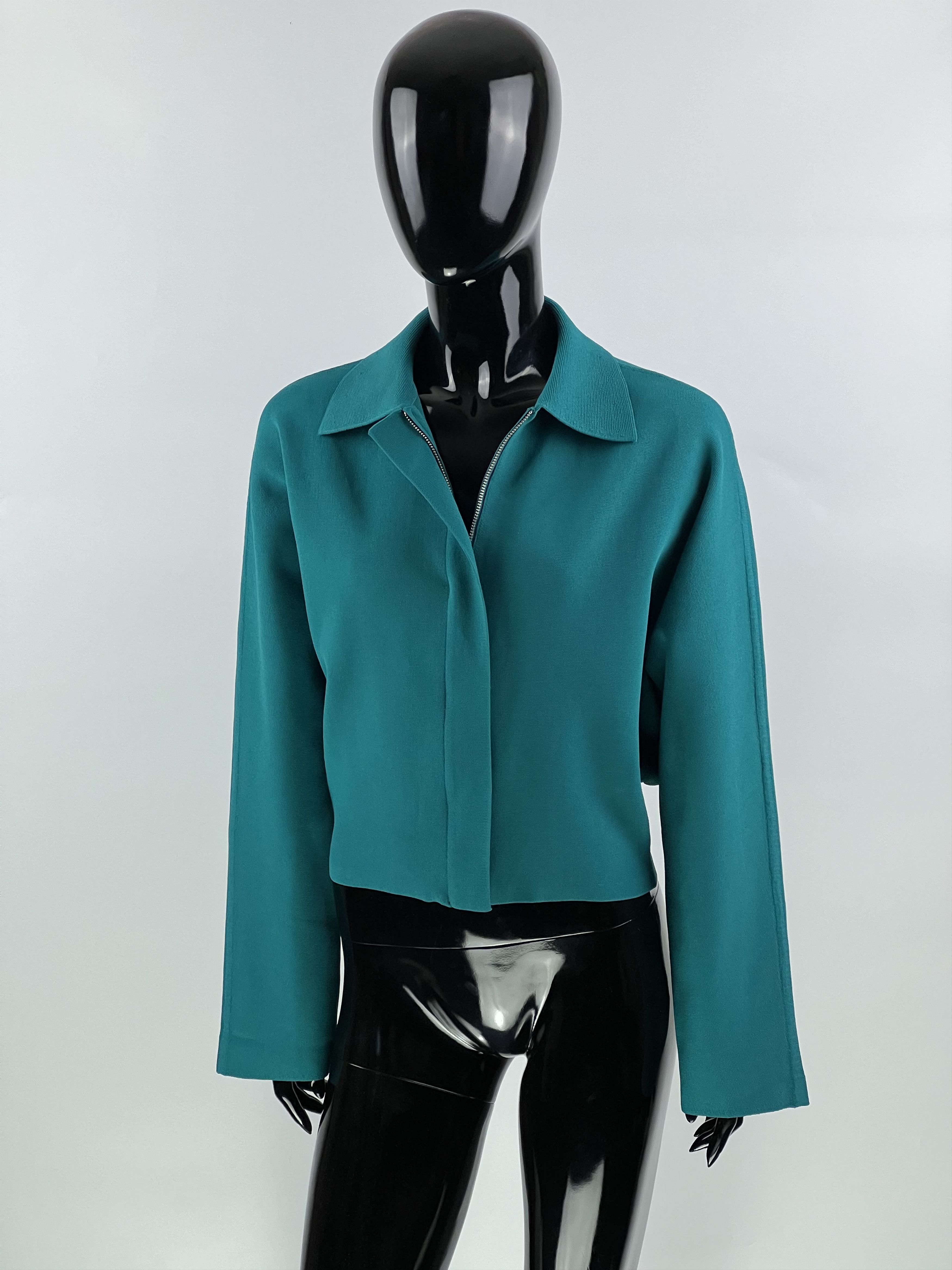 Cos COS Women's Turquoise Full Zip Jacket Size S Size S / US 4 / IT 40 - 1 Thumbnail