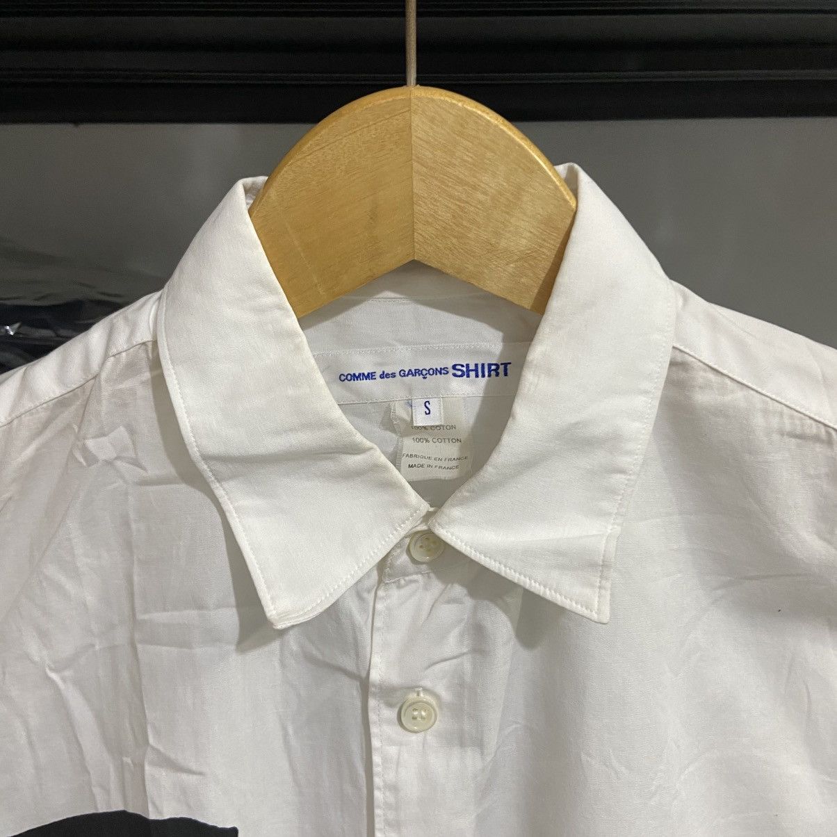 Comme des Garcons SHIRT Comme Des Garcons Writing S24032 White Shirt Size US S / EU 44-46 / 1 - 4 Thumbnail
