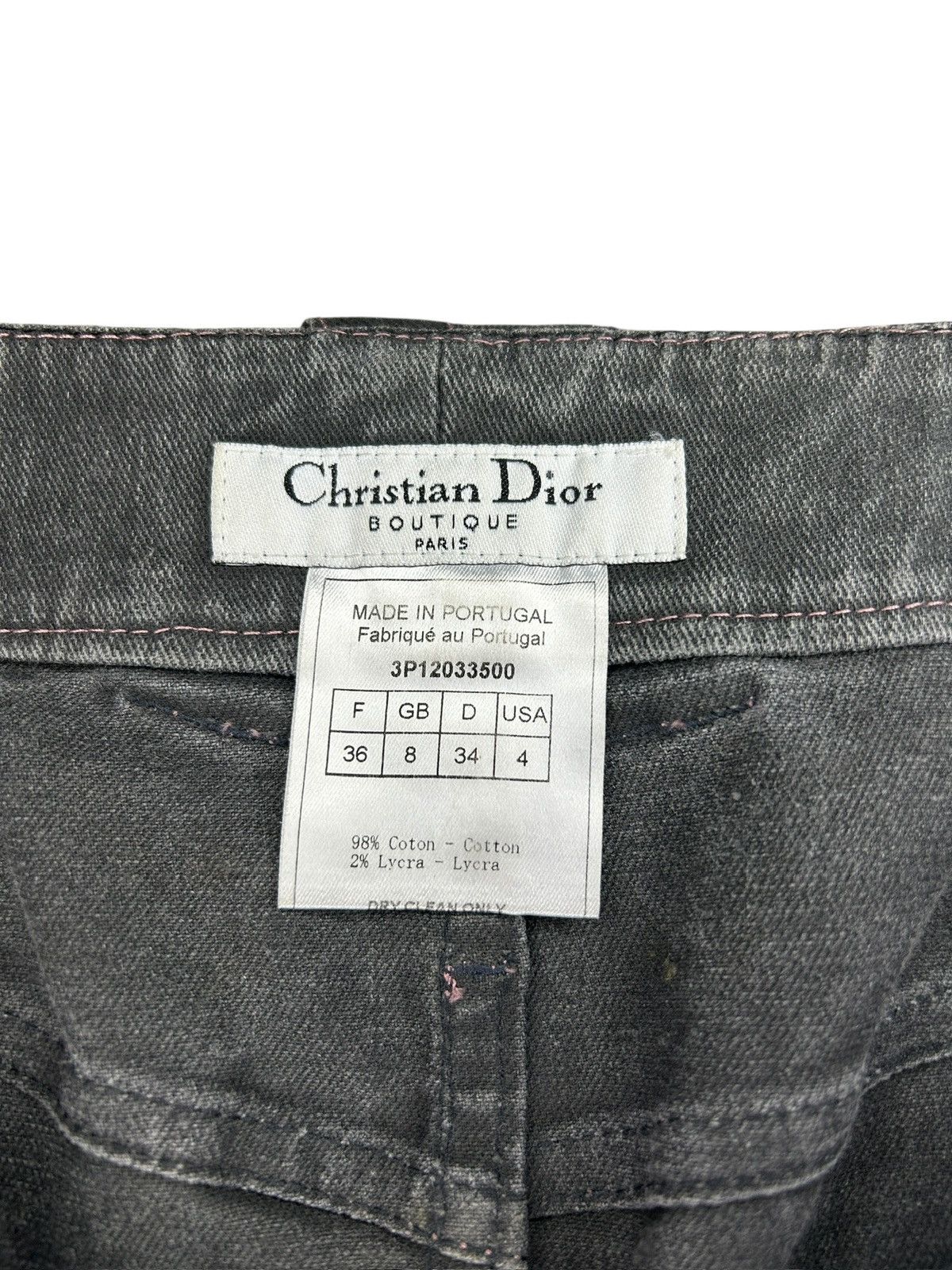 Dior S/S 03 Dior by Galliano Denim Skirt Size 26" / US 2 / IT 38 - 3 Thumbnail