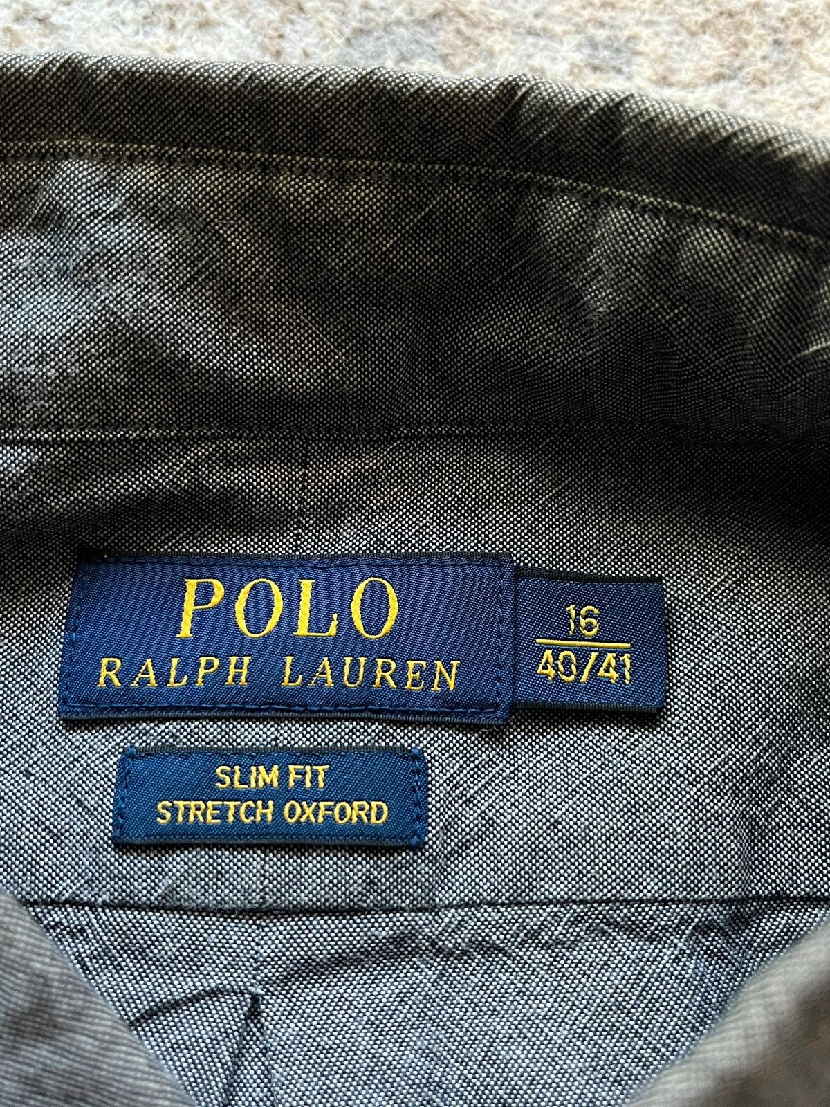 Polo Ralph Lauren Polo Ralph Lauren Slim Fit Shirt Sz 16 / L Stretch Oxford Size US L / EU 52-54 / 3 - 10 Thumbnail