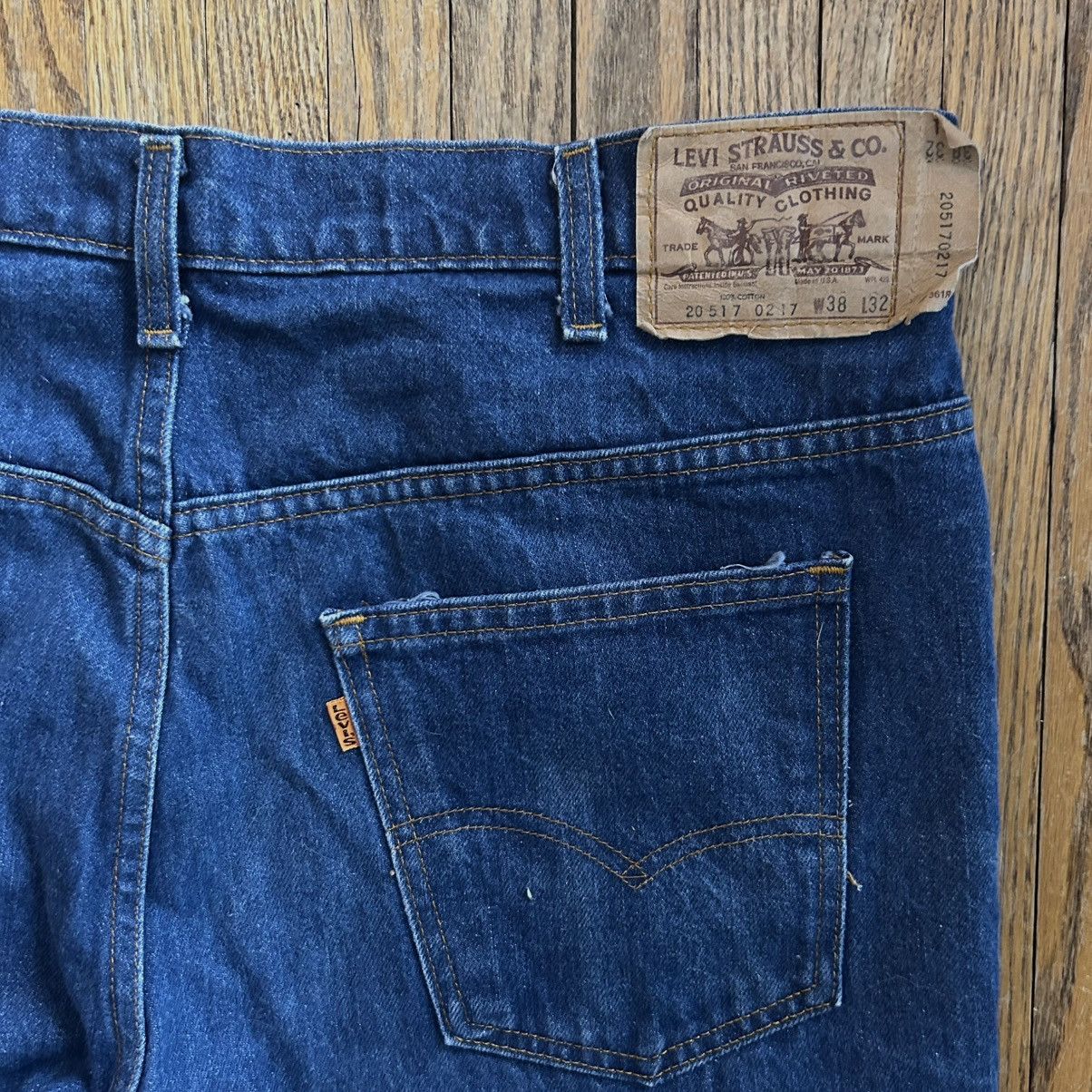 Levi's Vintage Clothing 1970s ORANGE TAB MADE IN USA 517 BOOTCUT JEANS Size US 38 / EU 54 - 4 Thumbnail