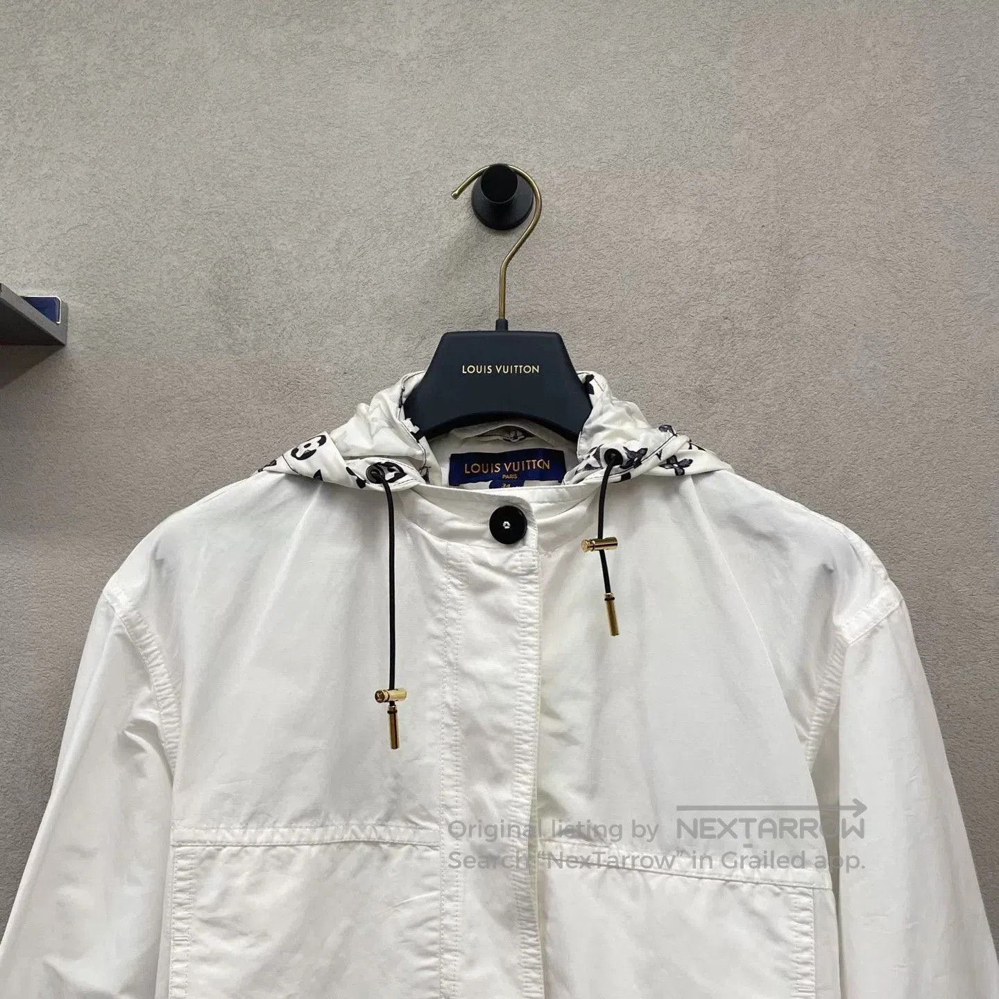 Louis Vuitton LV White Hooded Parka Jacket. Size XXS / US 00 / IT 34 - 4 Thumbnail