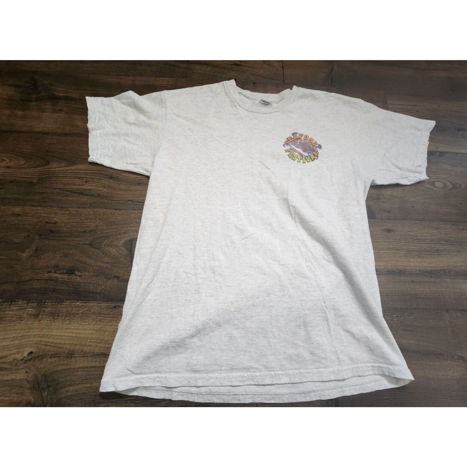 Gildan Mens L Everglades City Seafood Festival 2009 Double Sided T Shirt Distressed Size US L / EU 52-54 / 3 - 4 Thumbnail